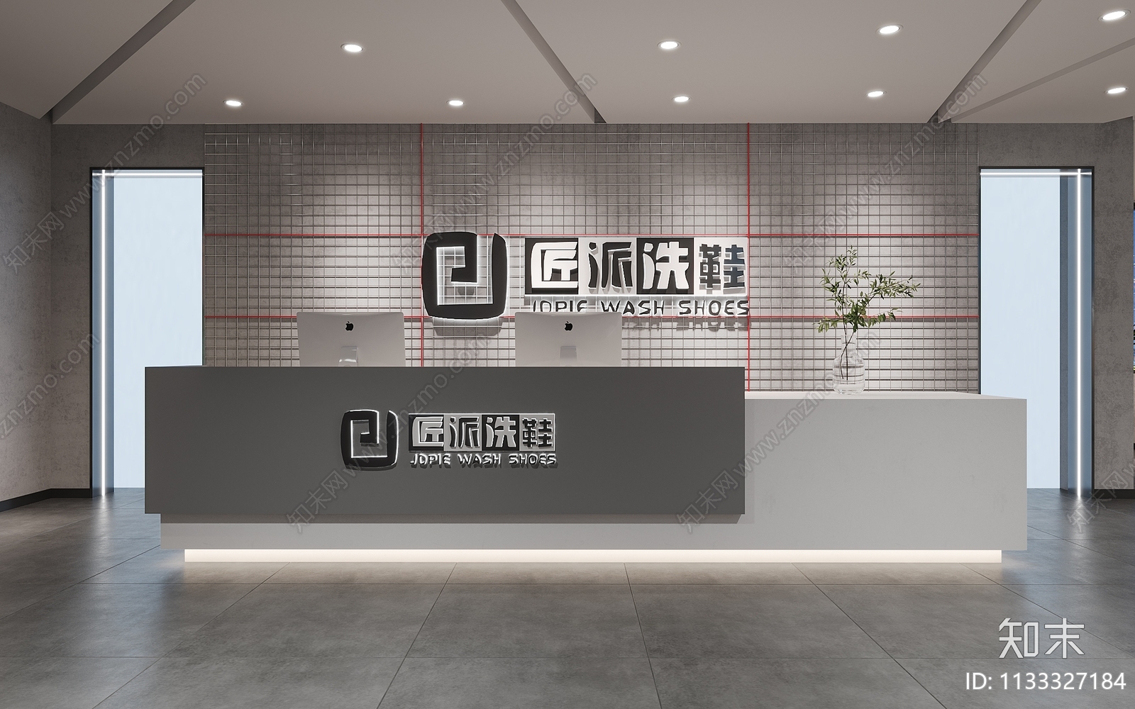 现代潮流鞋店3D模型下载【ID:1133327184】