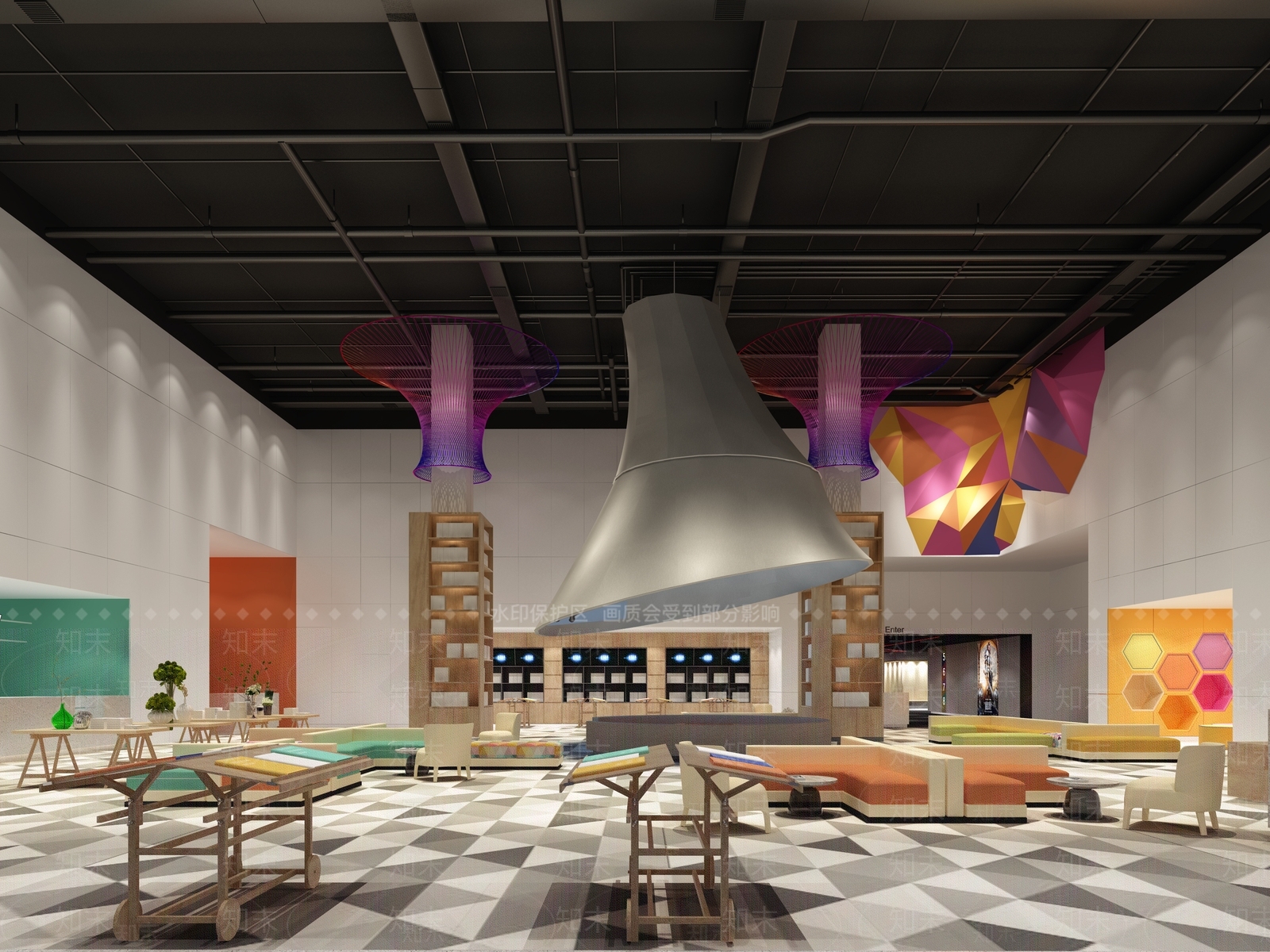 现代书店3D模型下载【ID:1133327852】