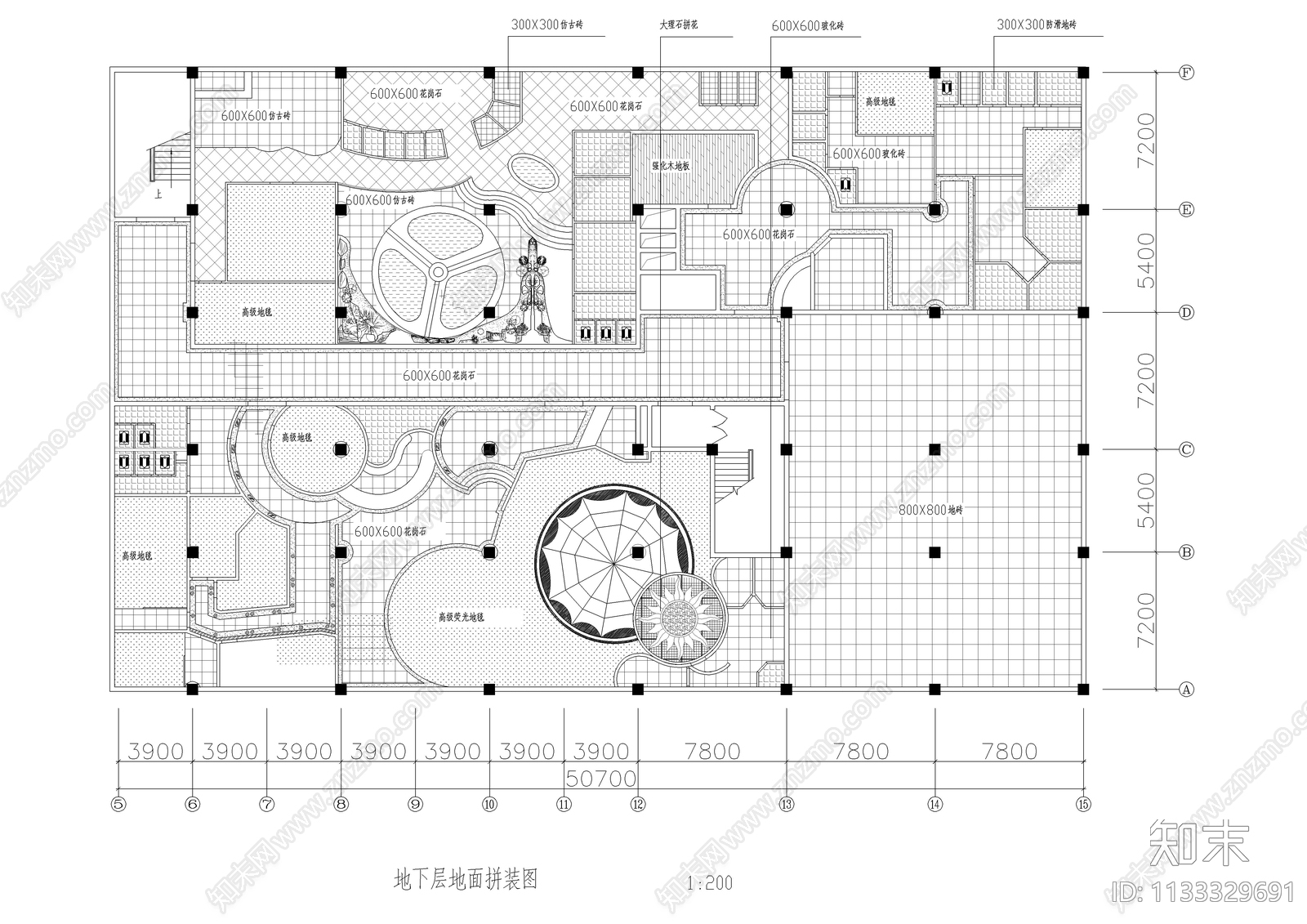 宾馆整套室内装修cad施工图下载【ID:1133329691】
