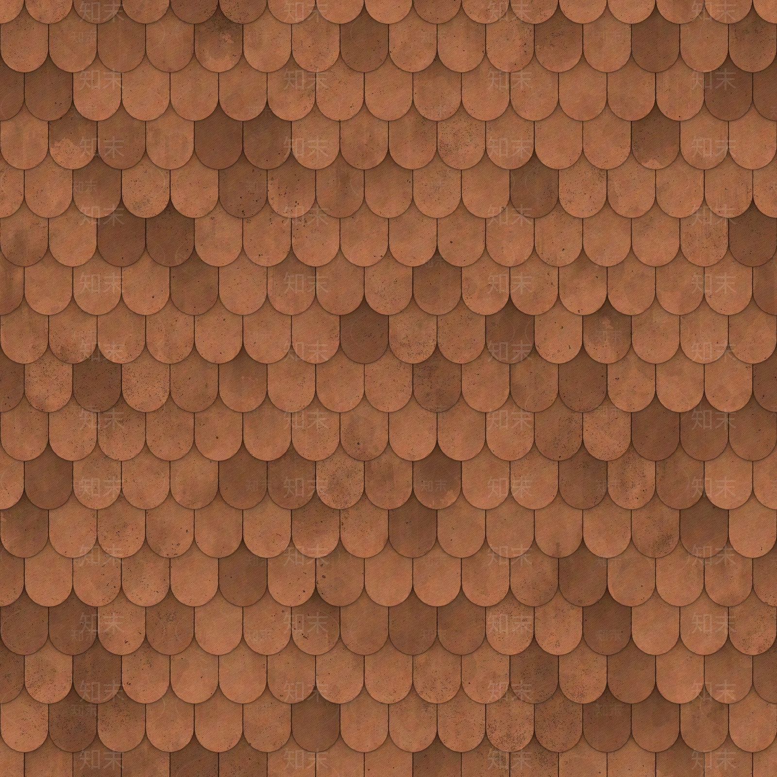 红砖鱼鳞瓦屋面瓦贴图下载【ID:1133332094】