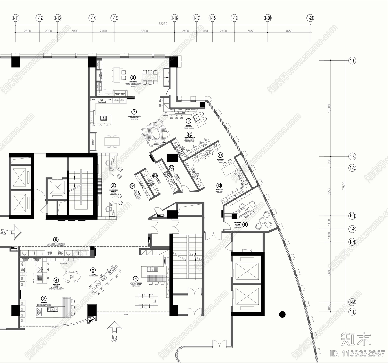 橱柜设计平面图施工图下载【ID:1133332867】