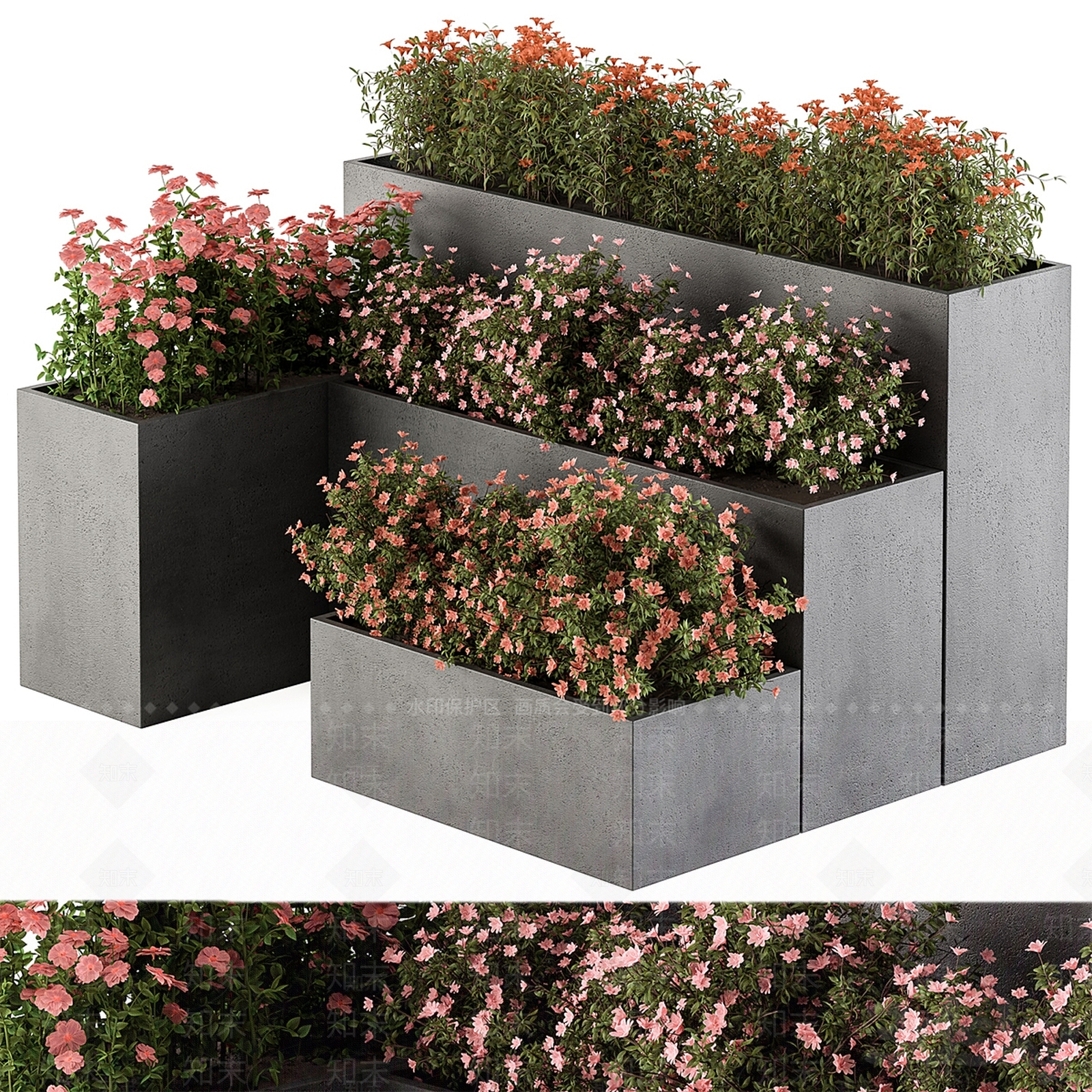 现代花箱3D模型下载【ID:1133332989】
