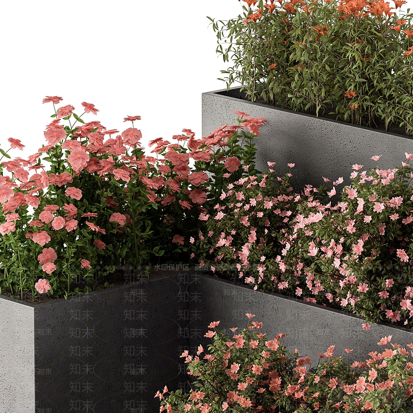 现代花箱3D模型下载【ID:1133332989】