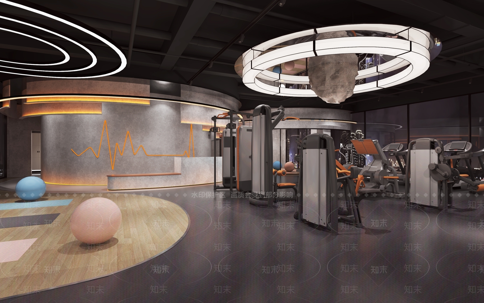 现代健身房3D模型下载【ID:1133335577】