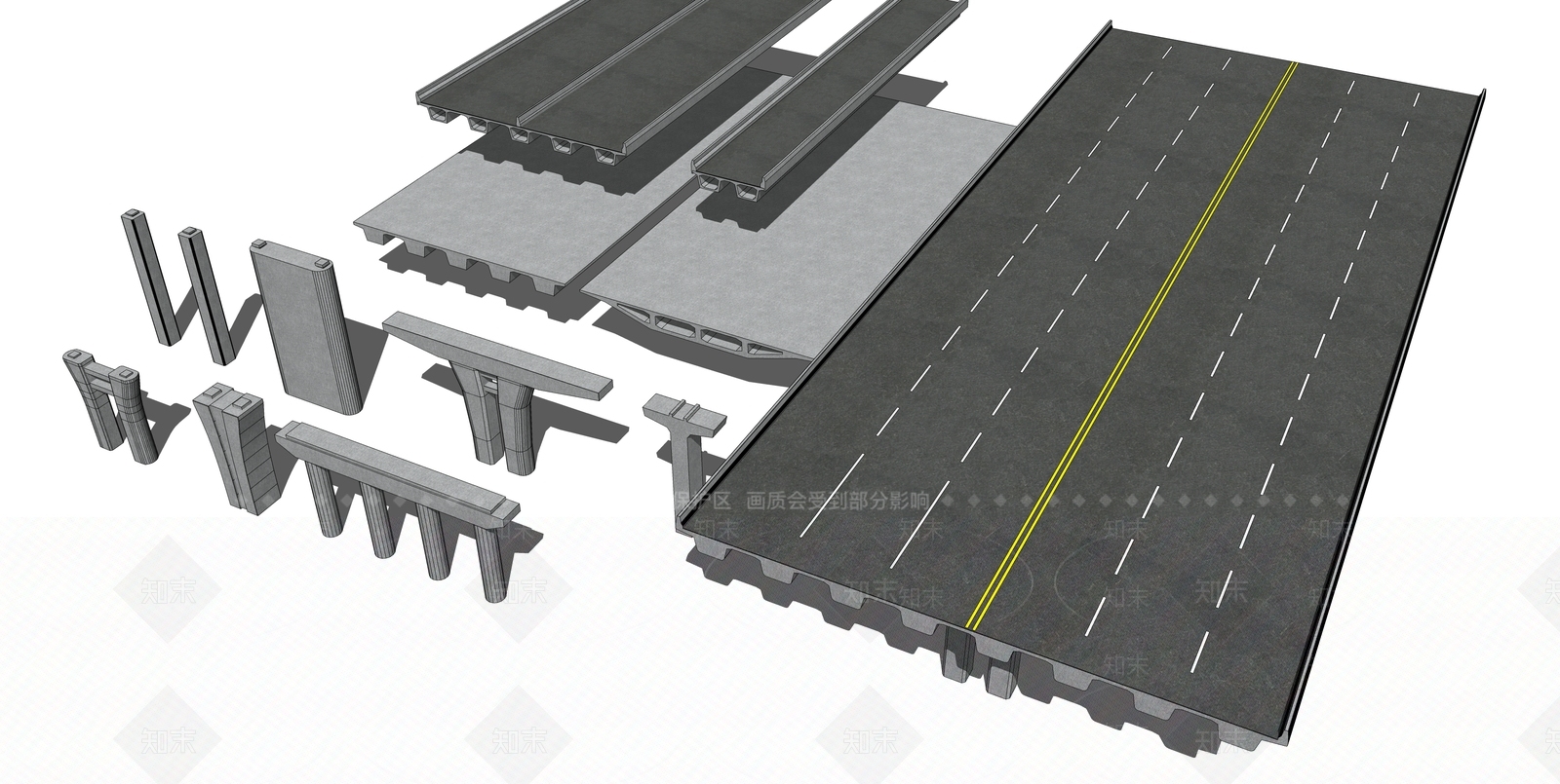 现代道路SU模型下载【ID:1133344978】