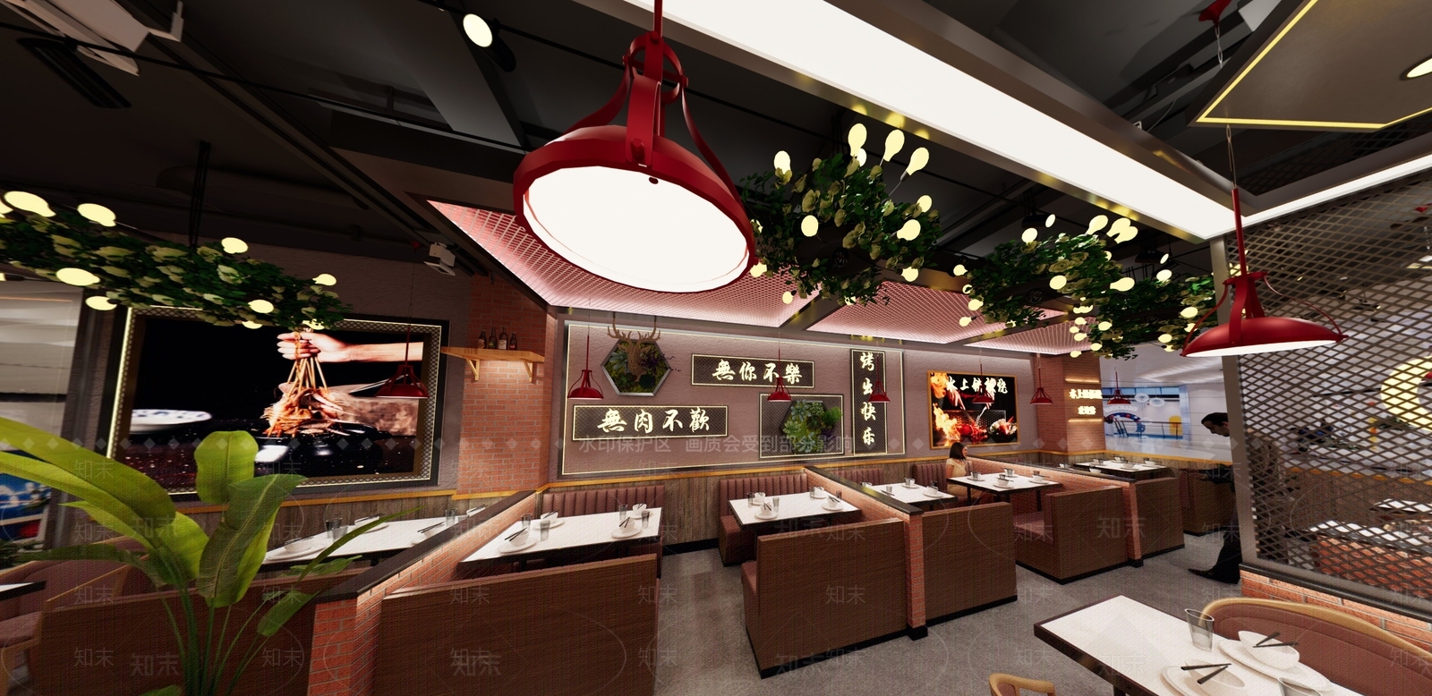 工业风烧烤店SU模型下载【ID:1133351723】