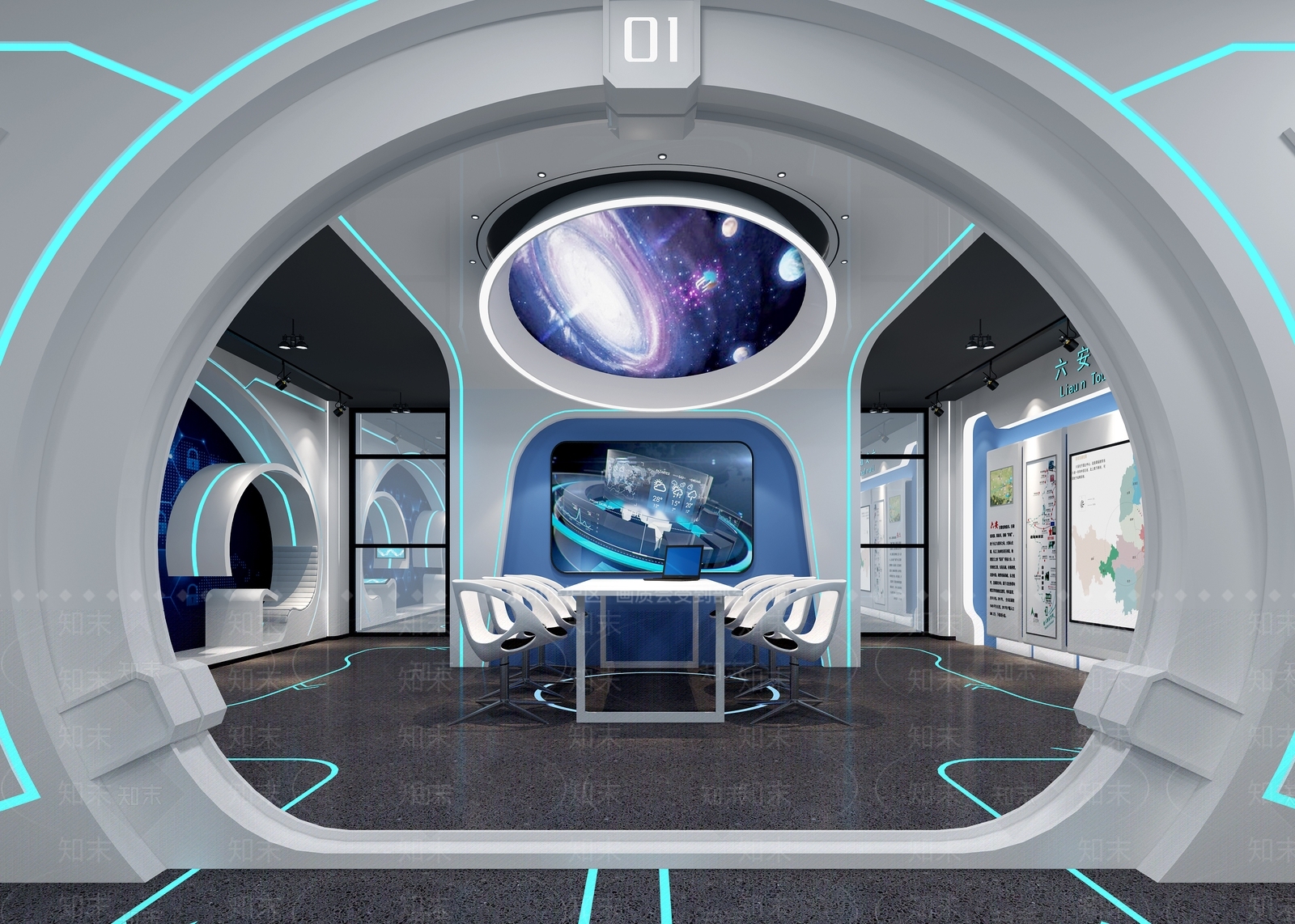 现代机舱科技展厅3D模型下载【ID:1133353257】