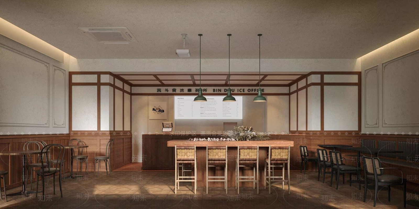 现代甜品面包店3D模型下载【ID:1133362022】
