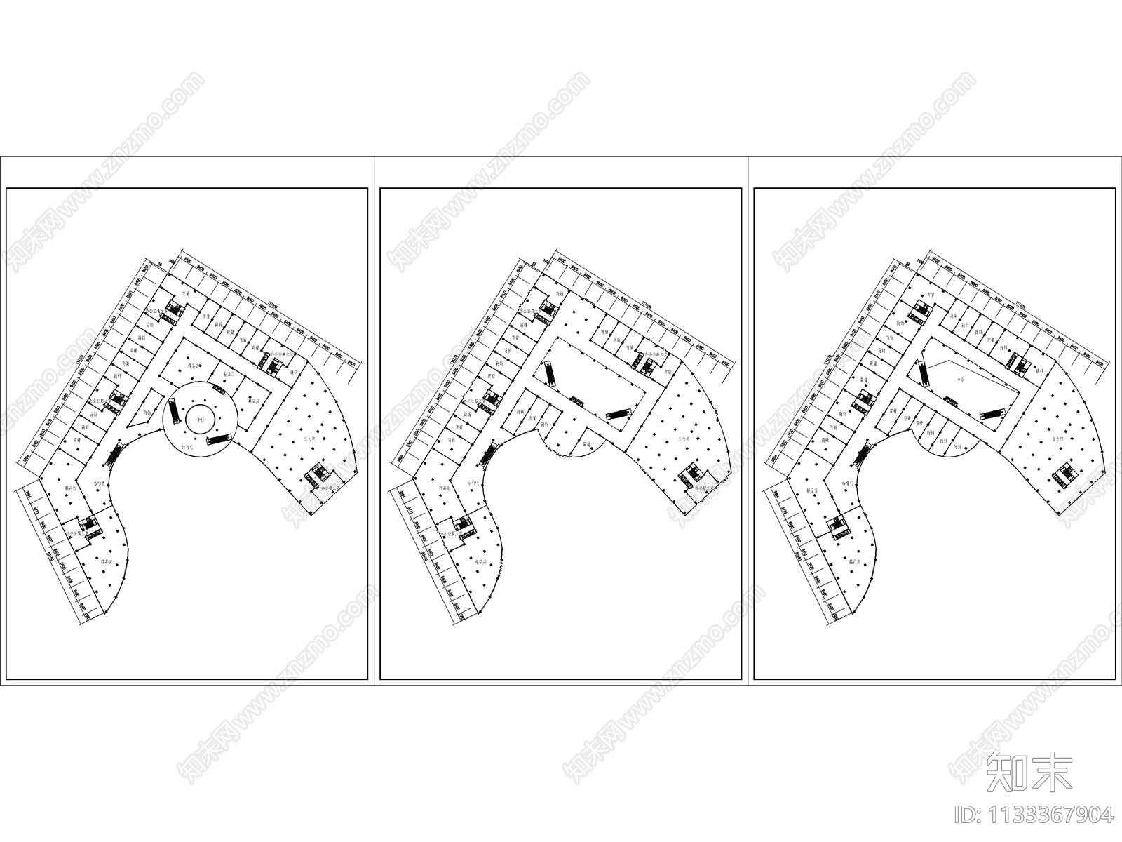 经开区商业综合体建筑cad施工图下载【ID:1133367904】