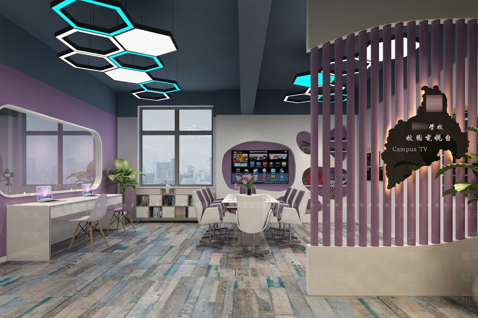 现代校园电视台3D模型下载【ID:1133368366】