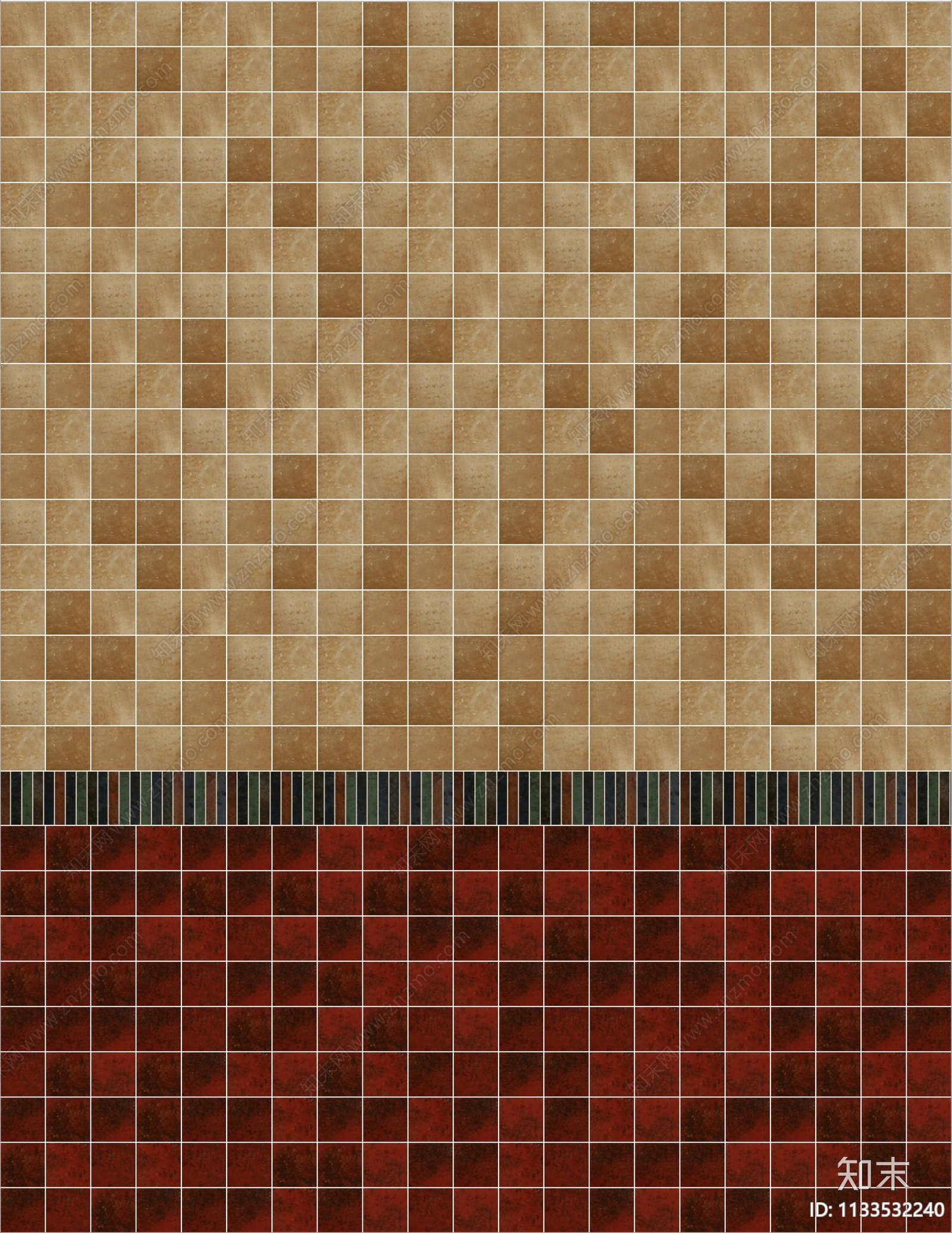 红棕色复古马赛克砖贴图下载【ID:1133532240】