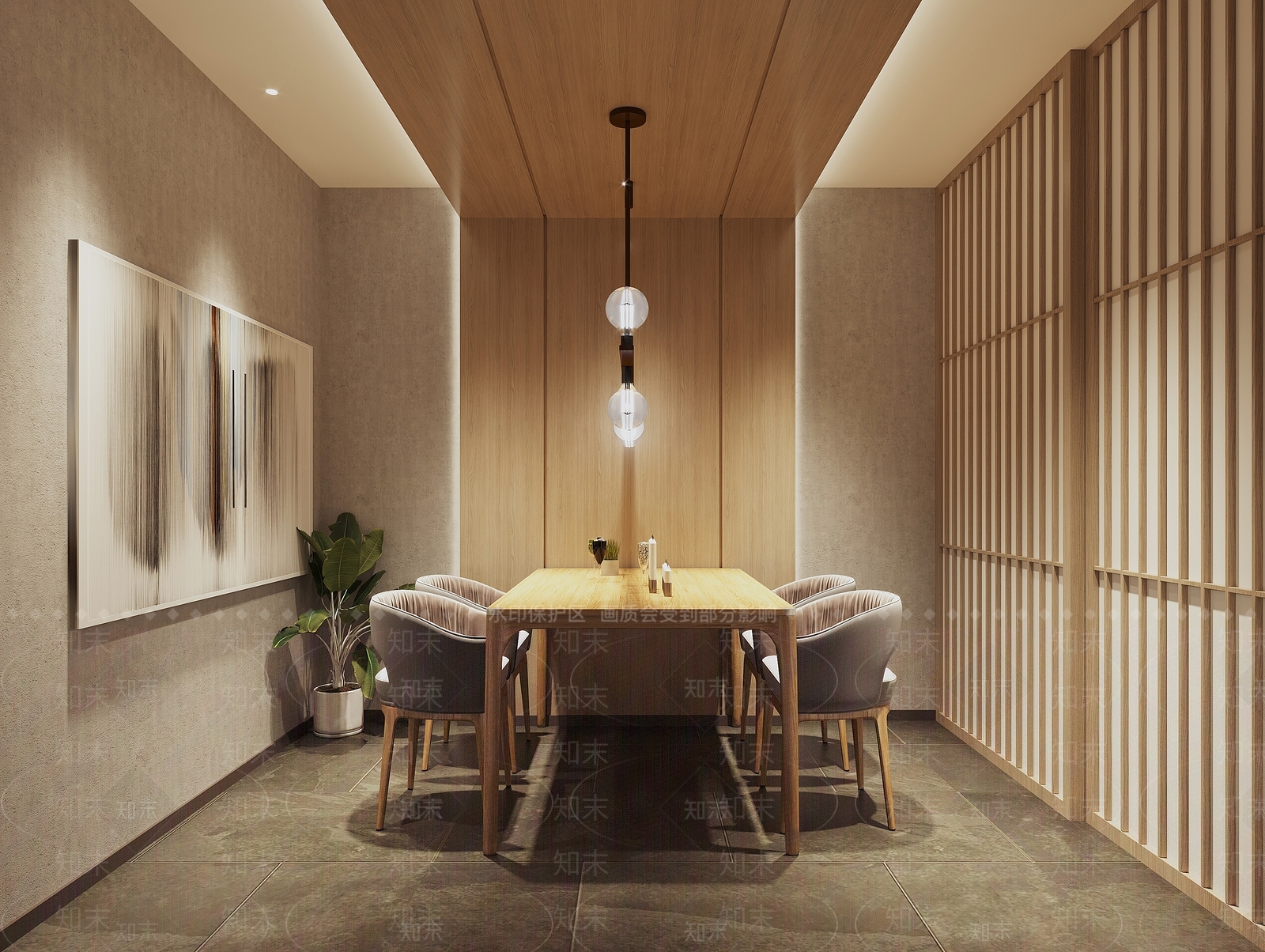 日式餐厅包厢3D模型下载【ID:1133378741】