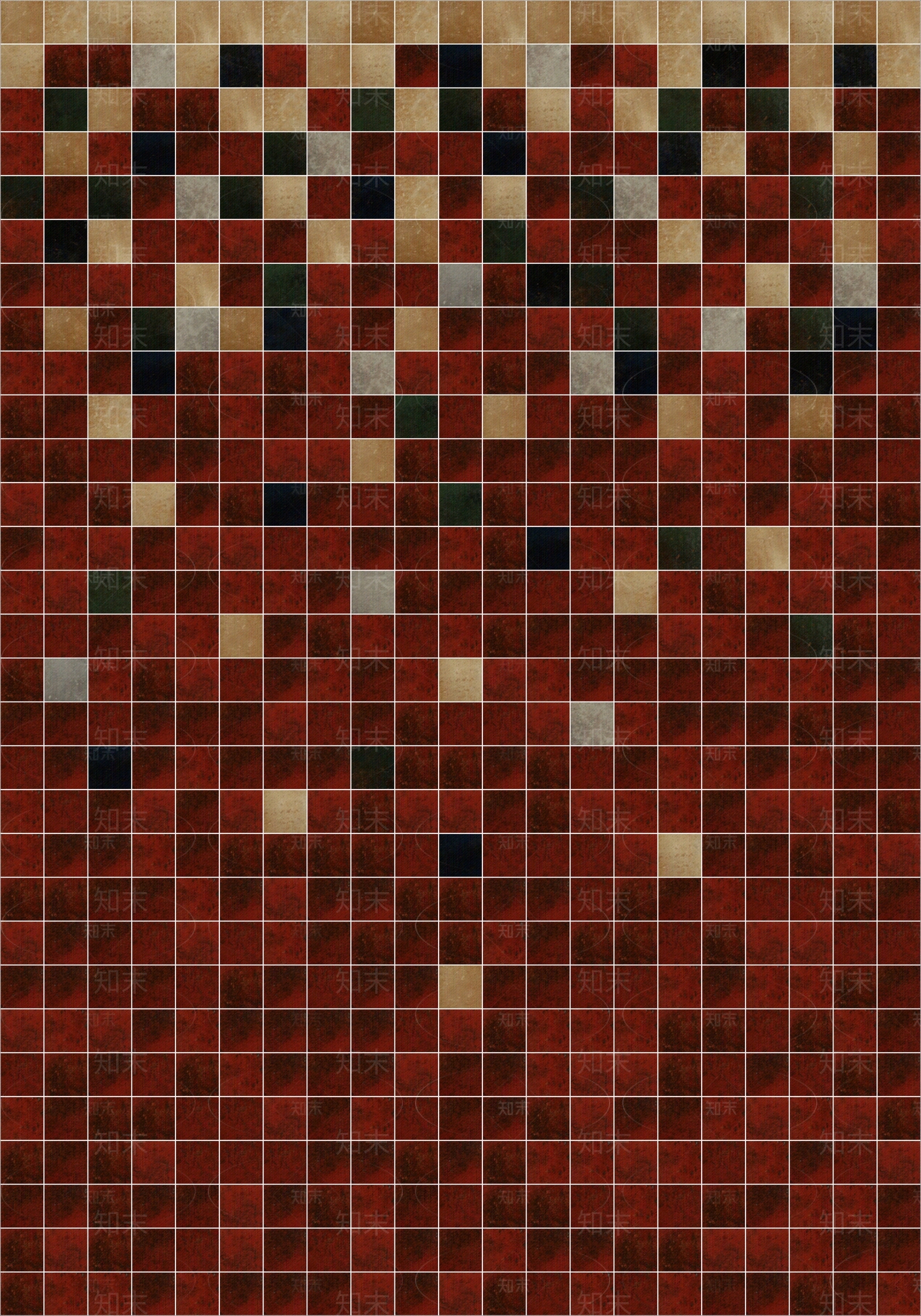 红棕色马赛克砖贴图下载【ID:1133531546】