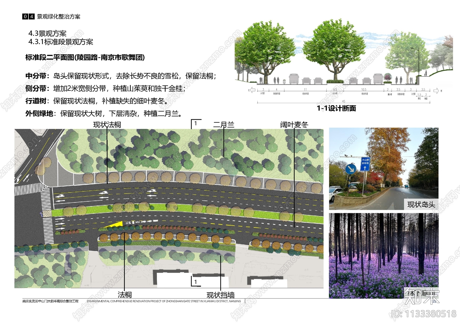南京中山门大街道路景观改造方案文本下载【ID:1133380518】_【知末方案文本库】