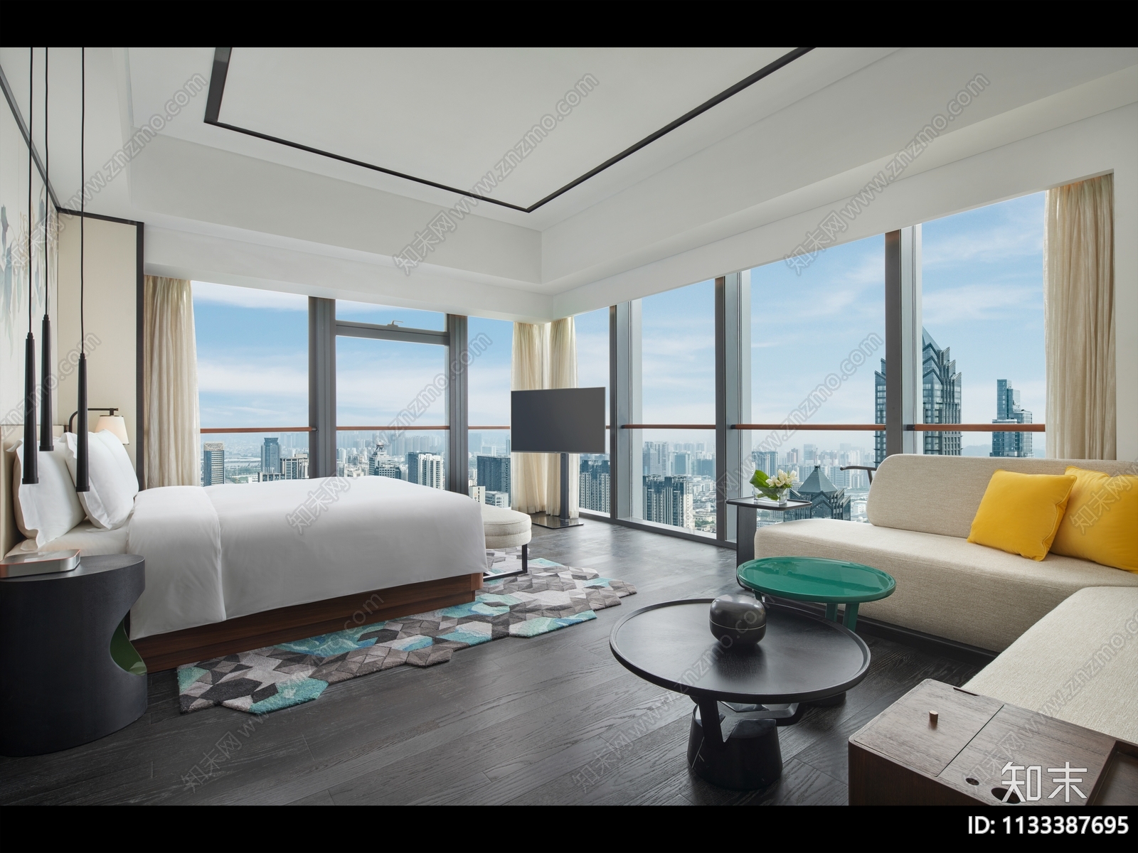 酒店效果图cad施工图下载【ID:1133387695】