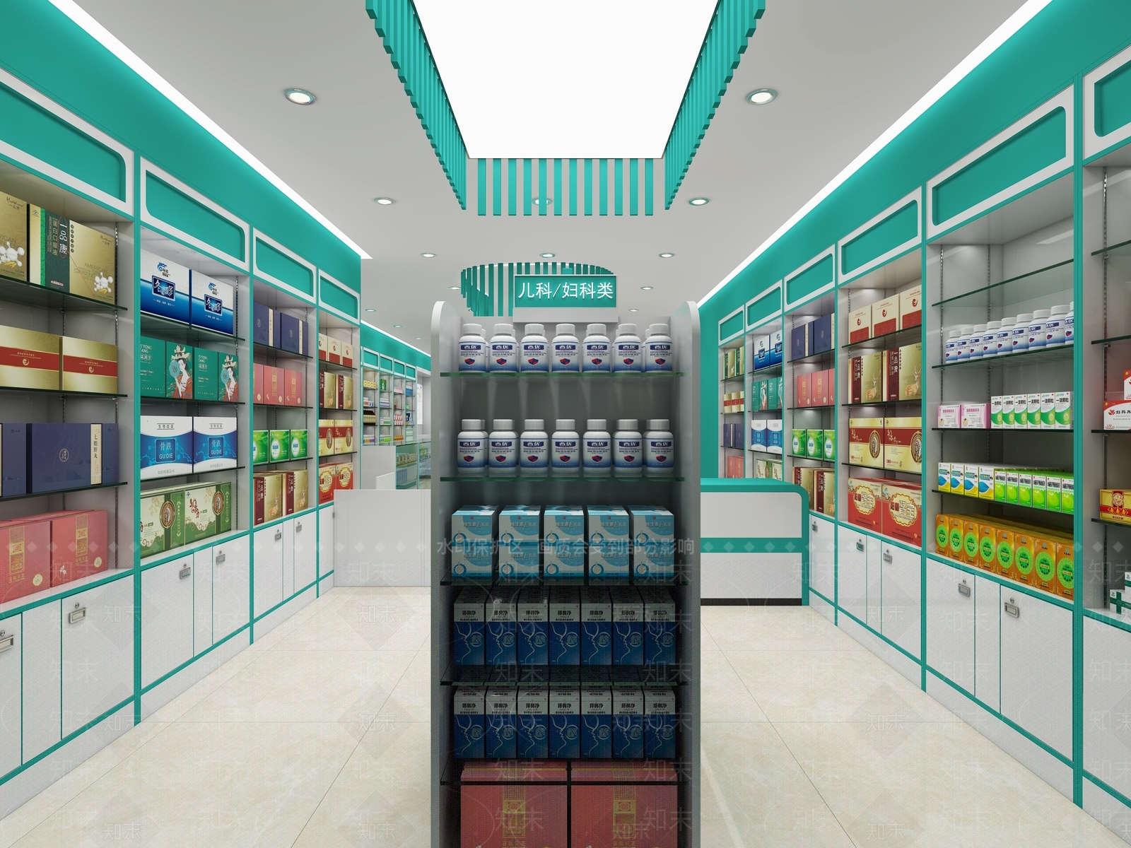 现代药店3D模型下载【ID:1133638013】