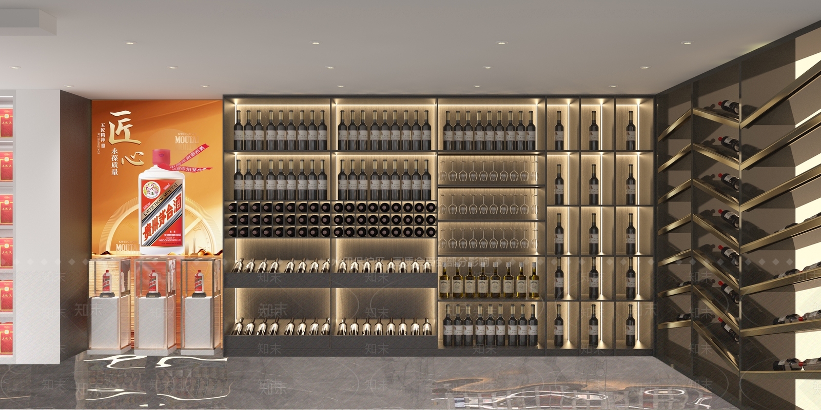 现代烟酒店3D模型下载【ID:1133571873】