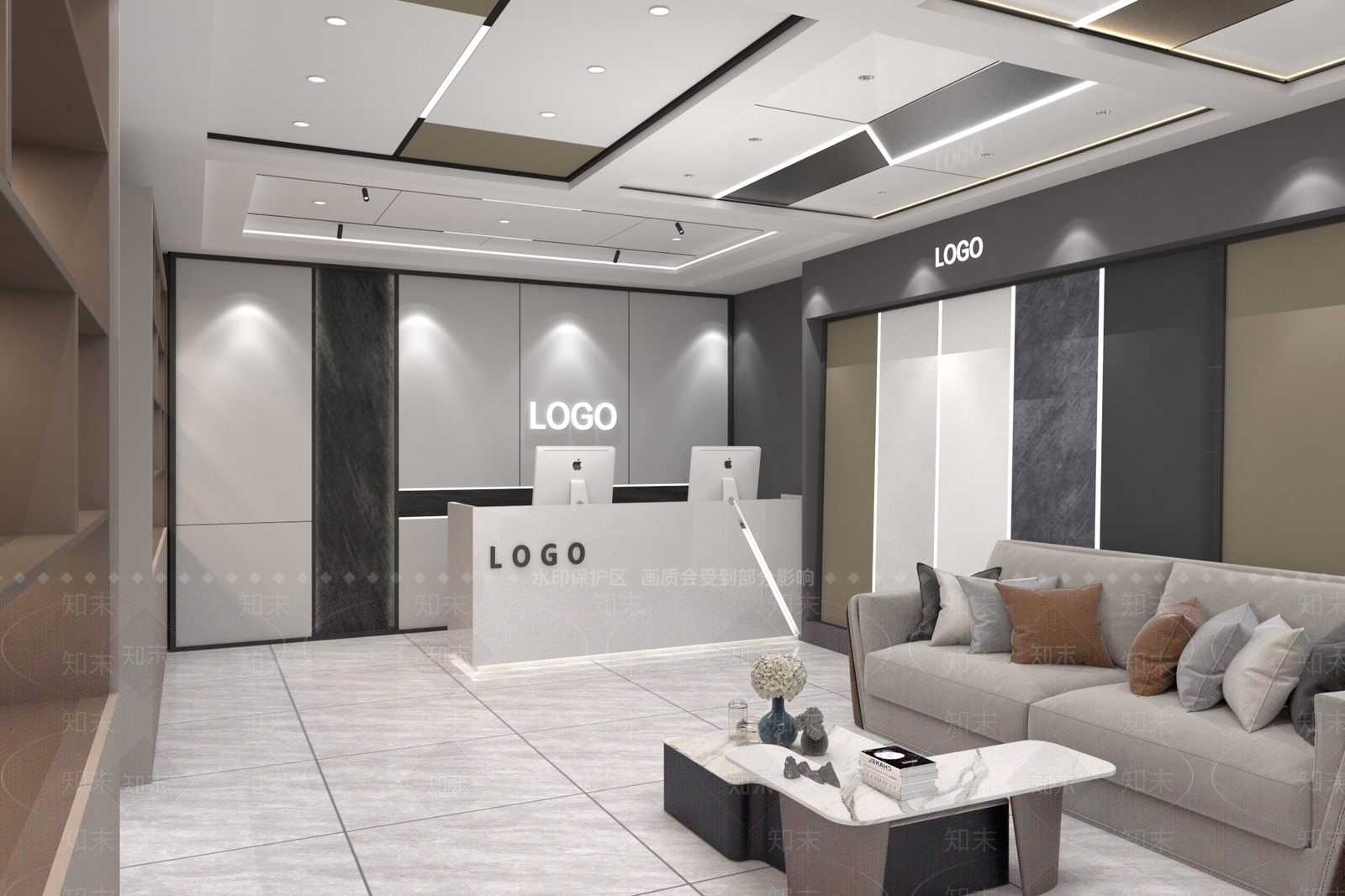 现代铝蜂窝木板专卖店3D模型下载【ID:1133412746】