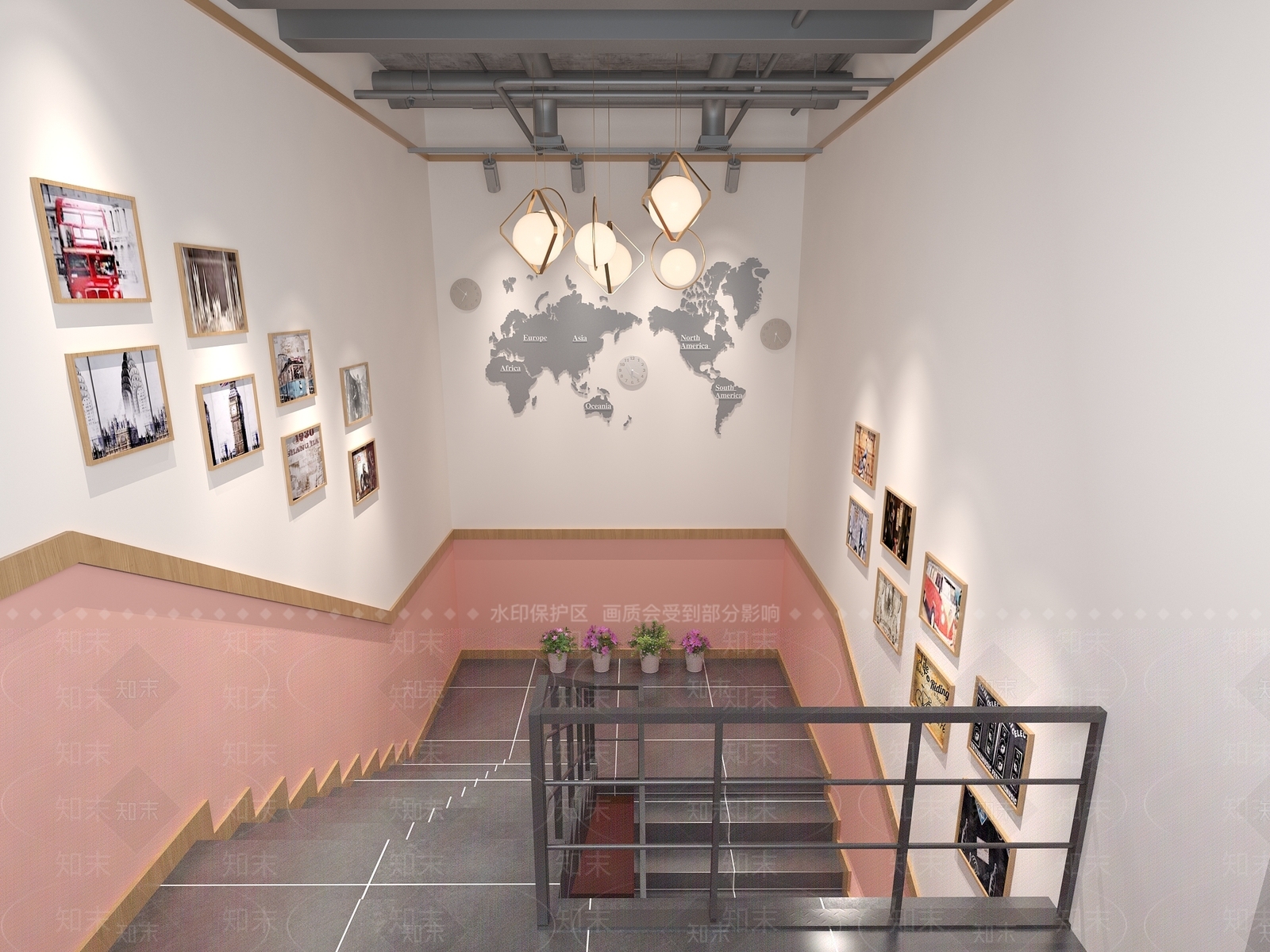 现代楼道3D模型下载【ID:1133412061】