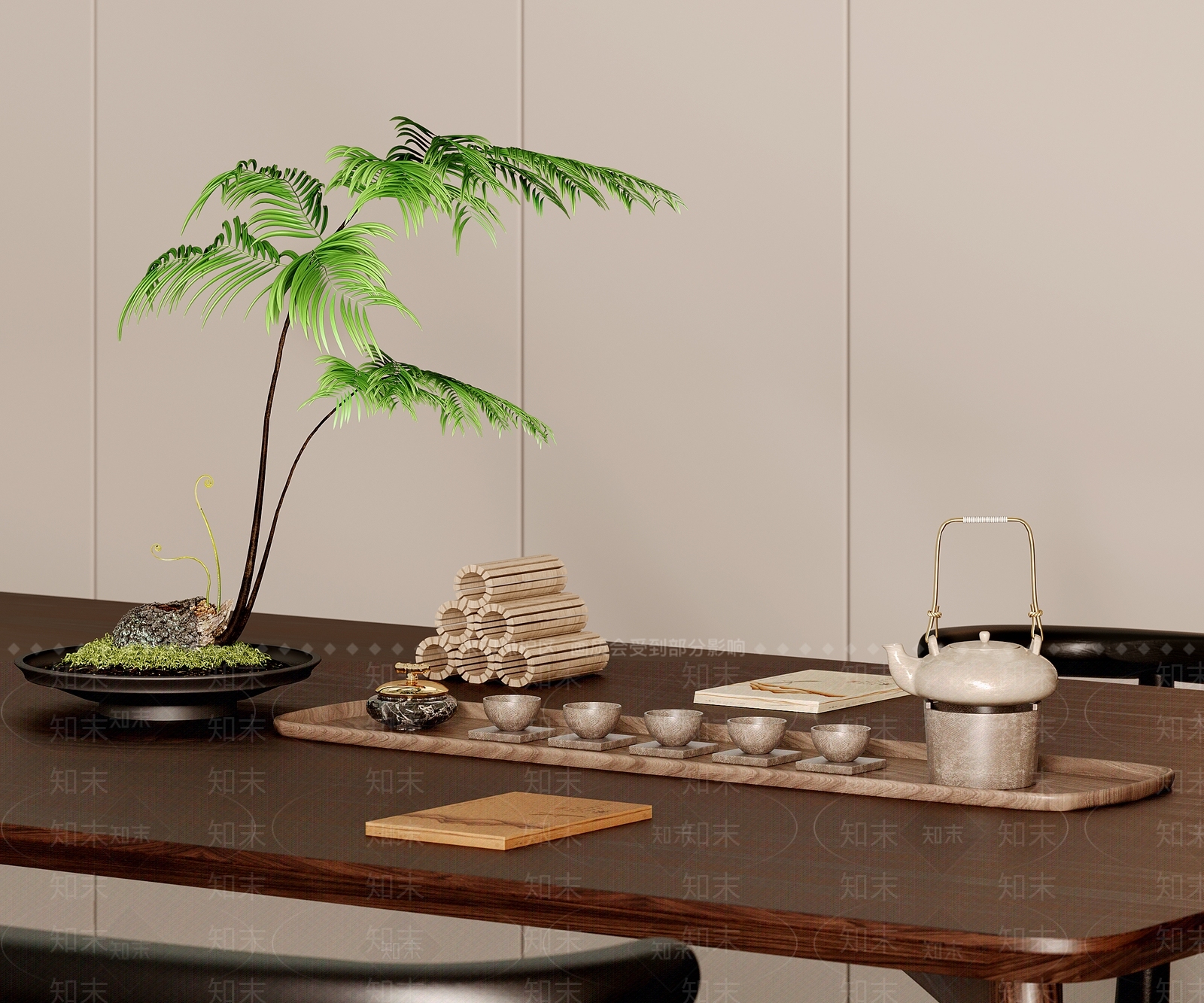茶具组合SU模型下载【ID:1133419175】