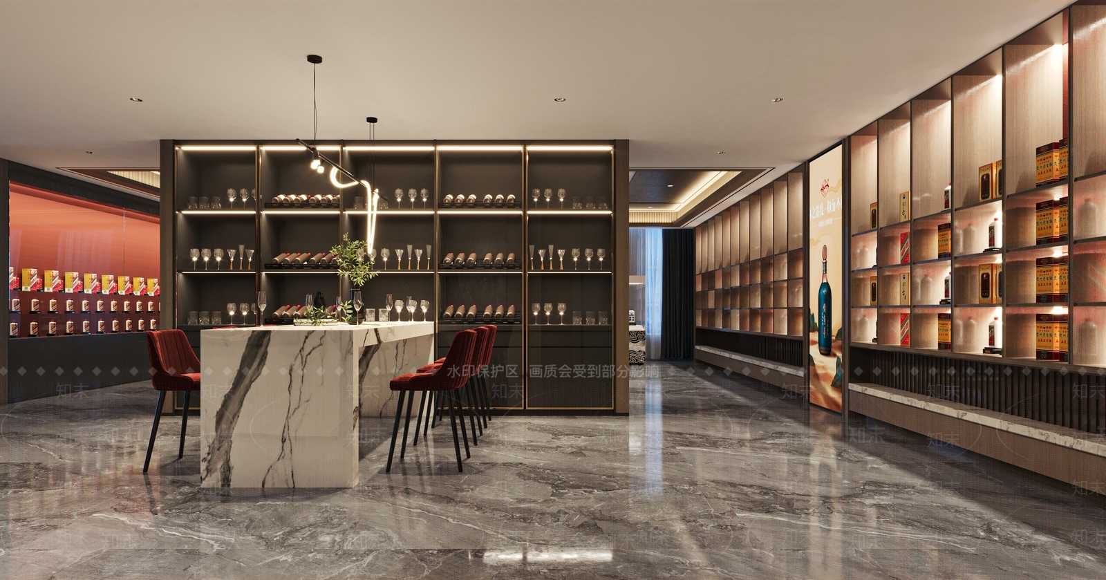 现代烟酒专卖店SU模型下载【ID:1133425815】