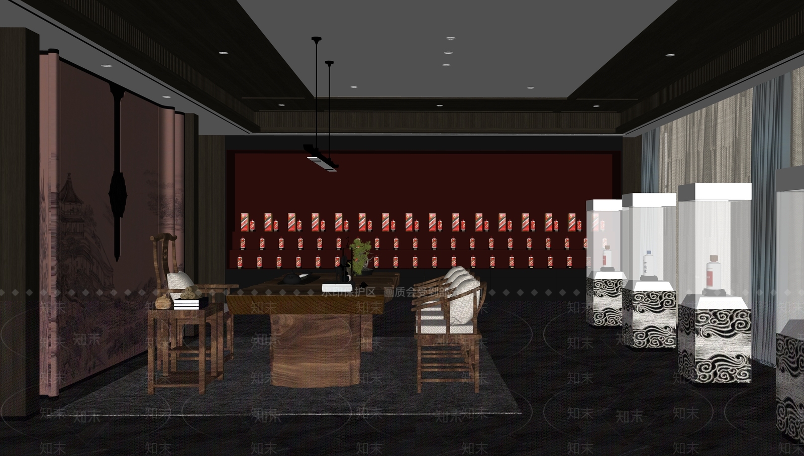 现代烟酒专卖店SU模型下载【ID:1133425815】