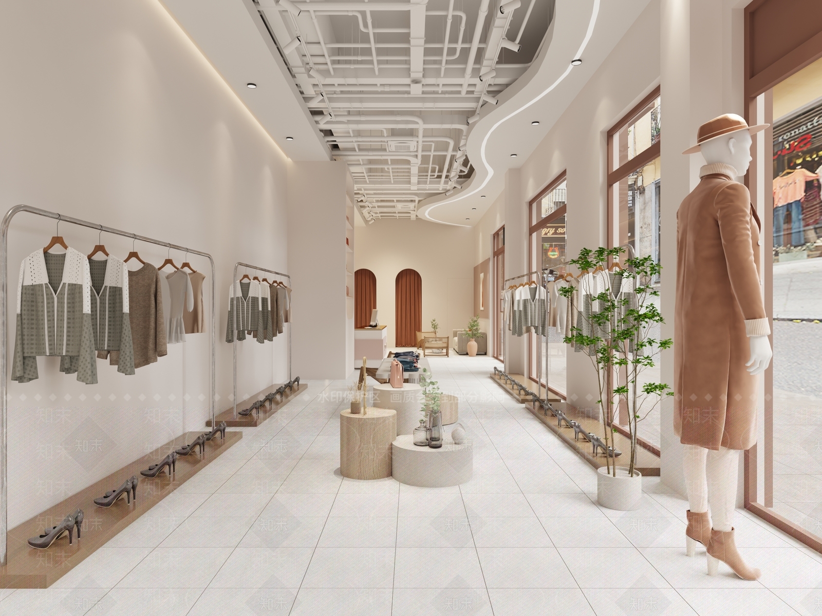 现代女装店3D模型下载【ID:1133436010】