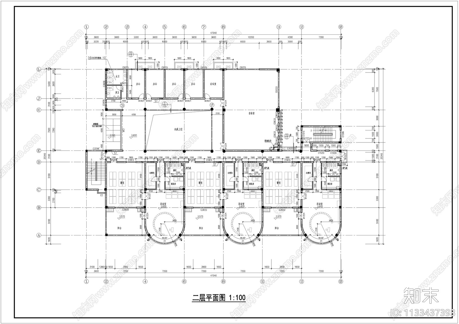 九班幼儿园全套施工图下载【ID:1133437393】