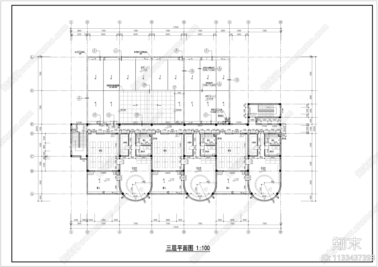 九班幼儿园全套施工图下载【ID:1133437393】