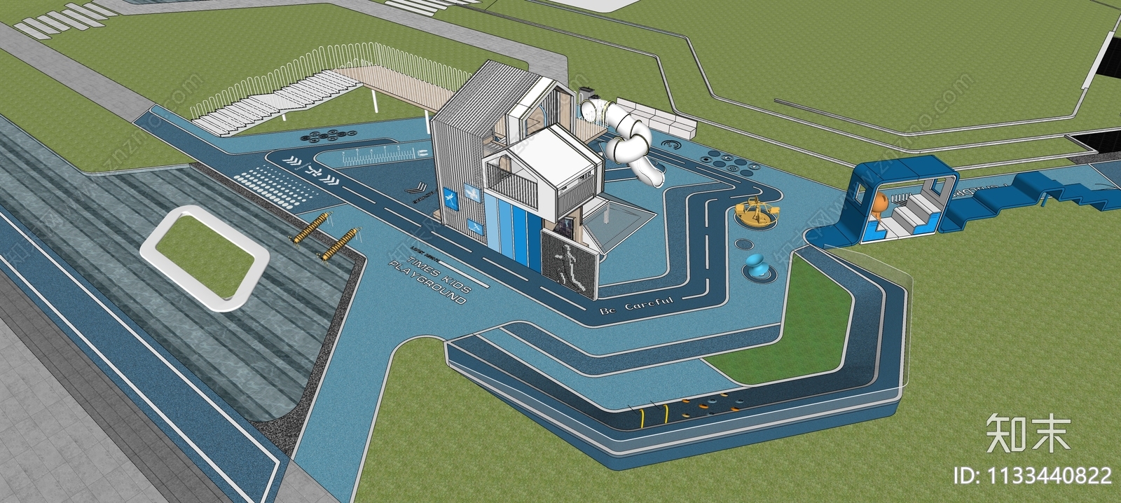 现代儿童乐园SU模型下载【ID:1133440822】
