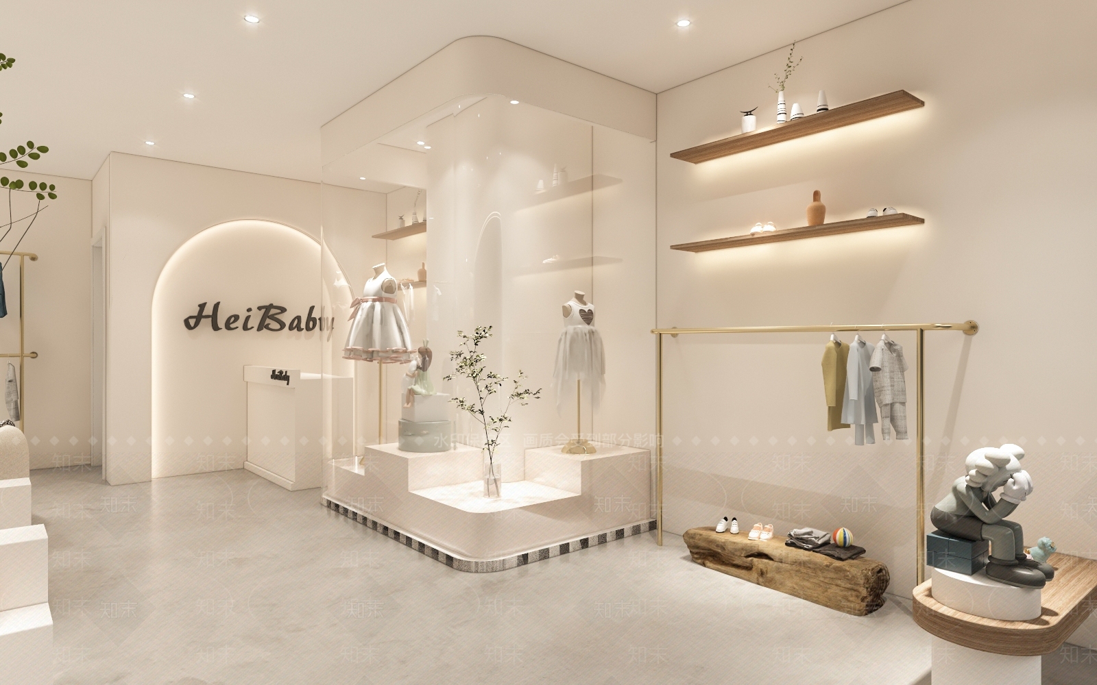 现代女士服装店3D模型下载【ID:1133442384】