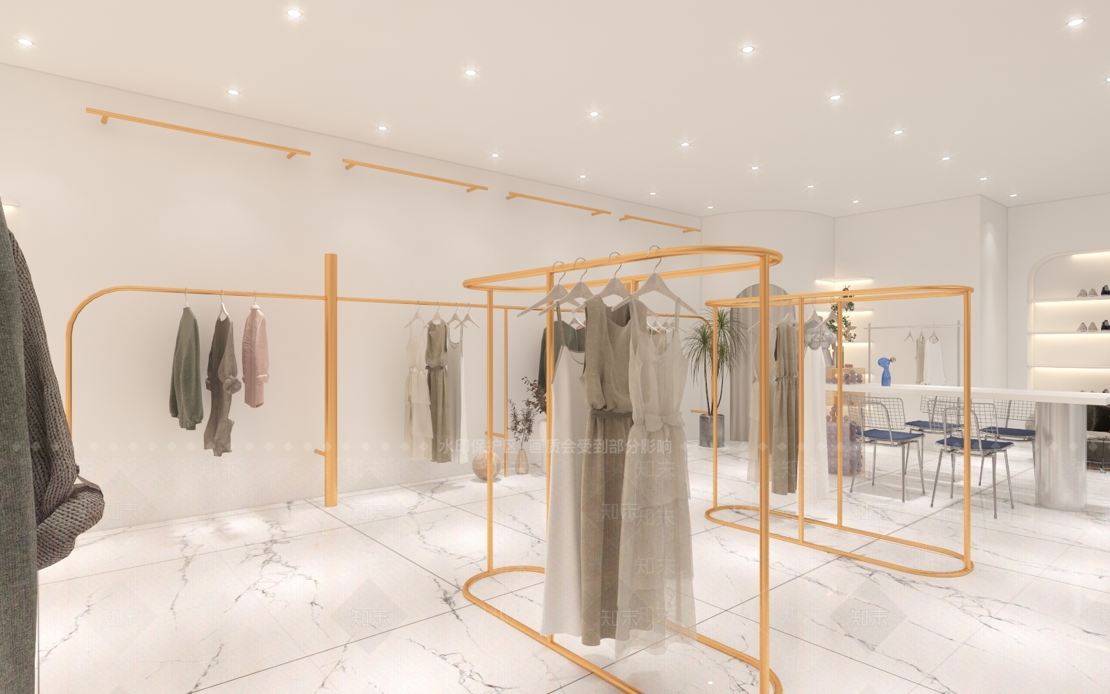 现代女士服装店3D模型下载【ID:1133443184】