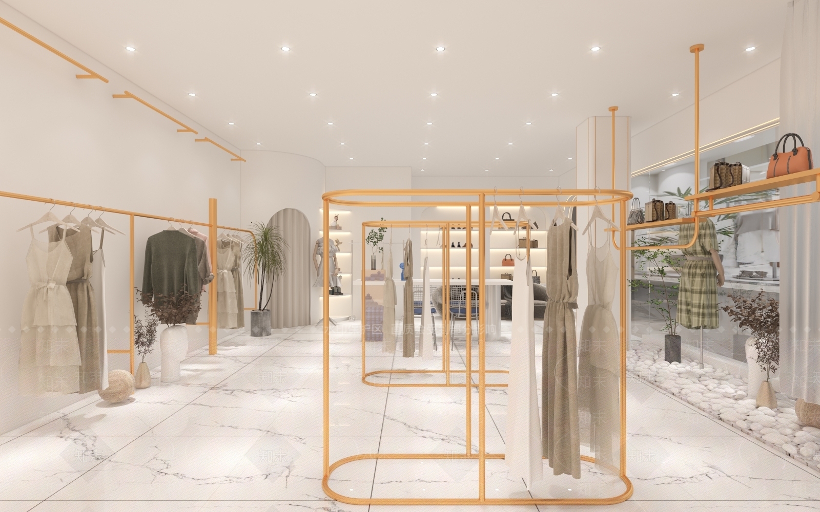 现代女士服装店3D模型下载【ID:1133443184】