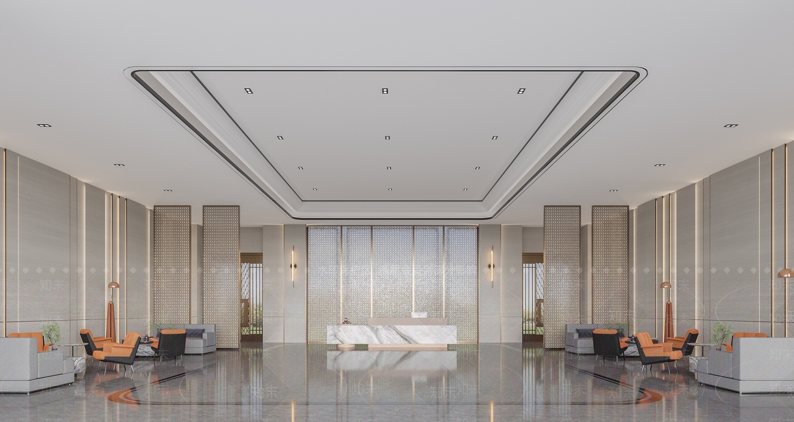 现代公司大堂3D模型下载【ID:1133447454】