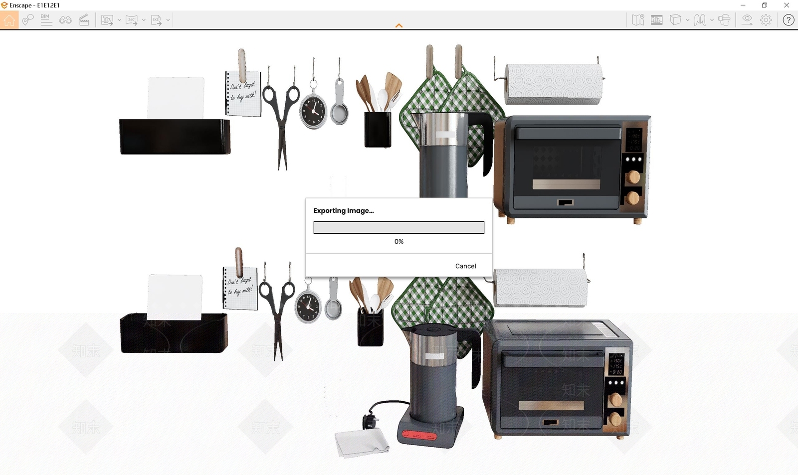 厨房用品组合SU模型下载【ID:1133453064】