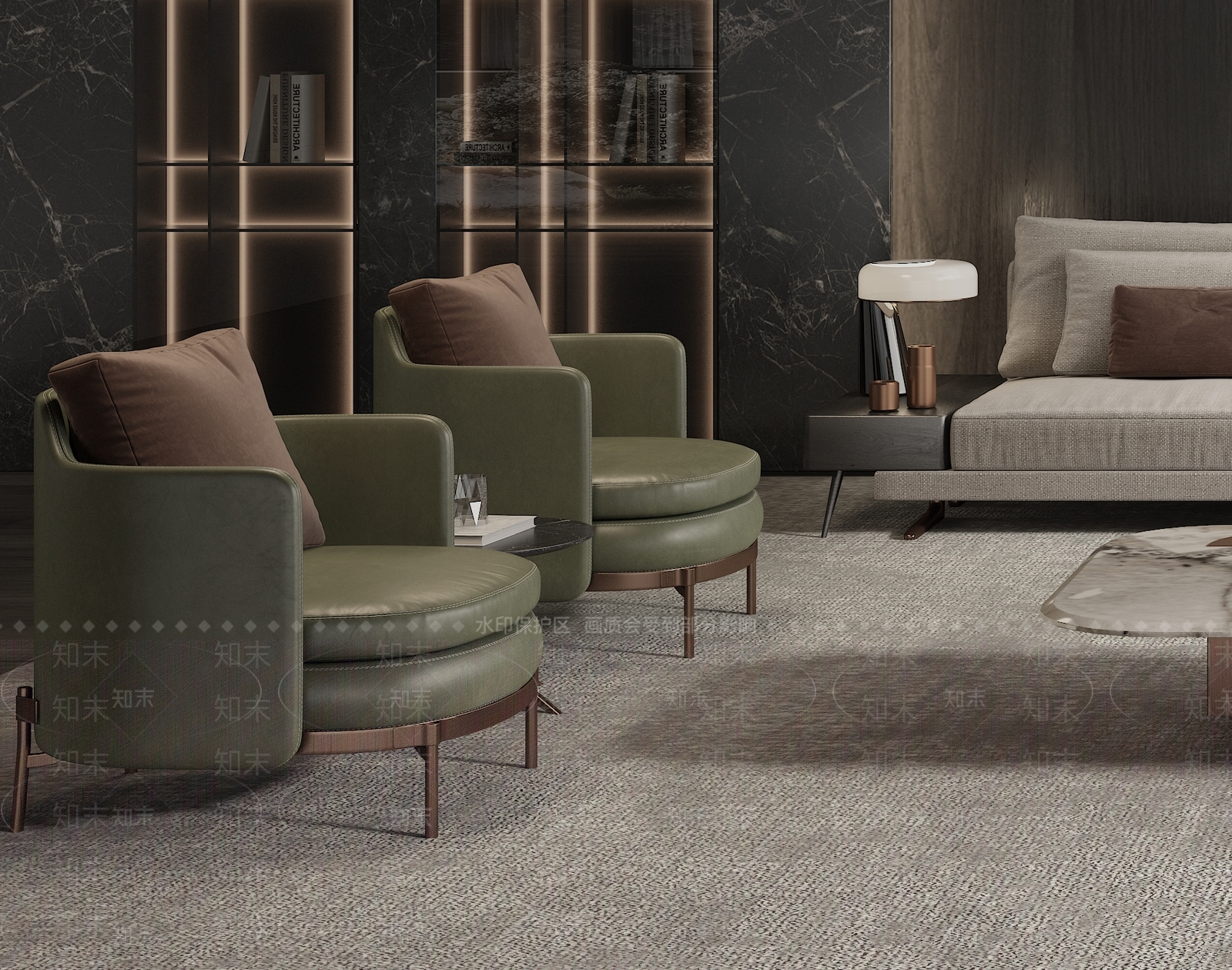 Minotti米洛提现代客厅SU模型下载【ID:1133463979】_知末su模型网