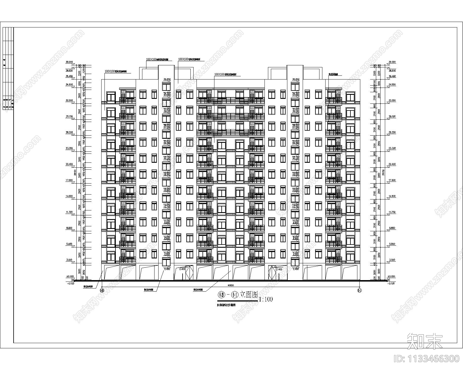 高层住宅6栋cad施工图下载【ID:1133466300】