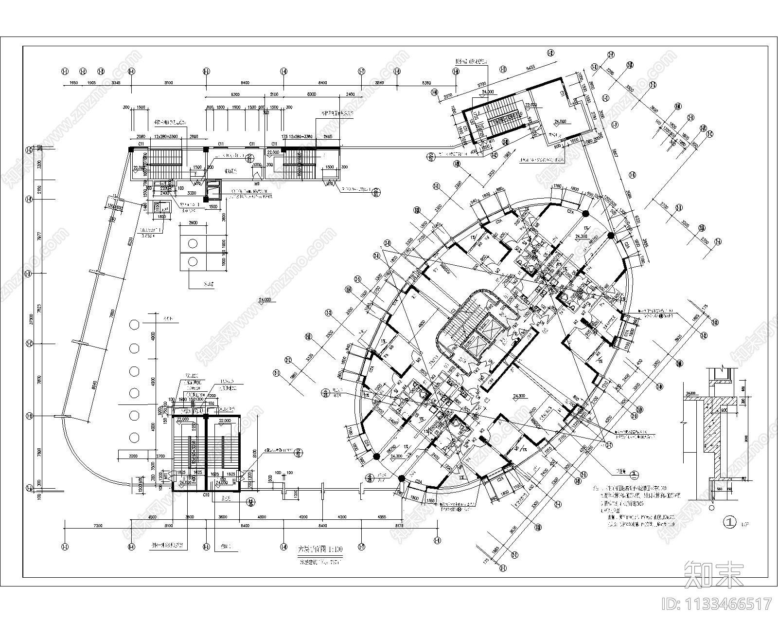 高层住宅建施图纸全套cad施工图下载【ID:1133466517】