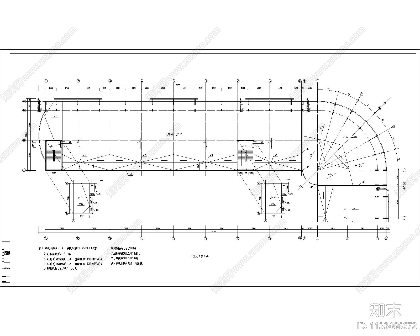 宿舍建施cad施工图下载【ID:1133466672】