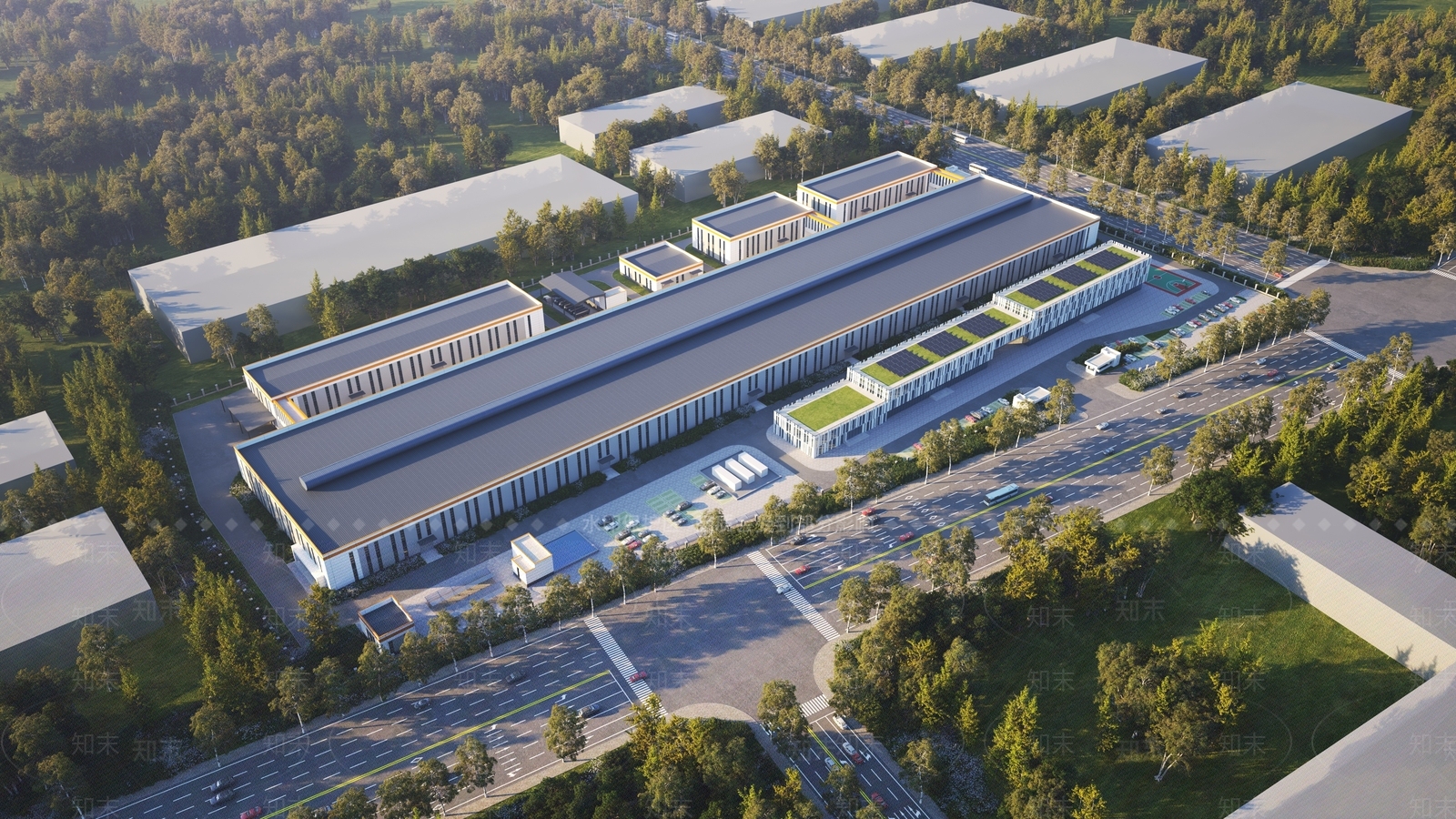 现代工业厂房3D模型下载【ID:1133474101】