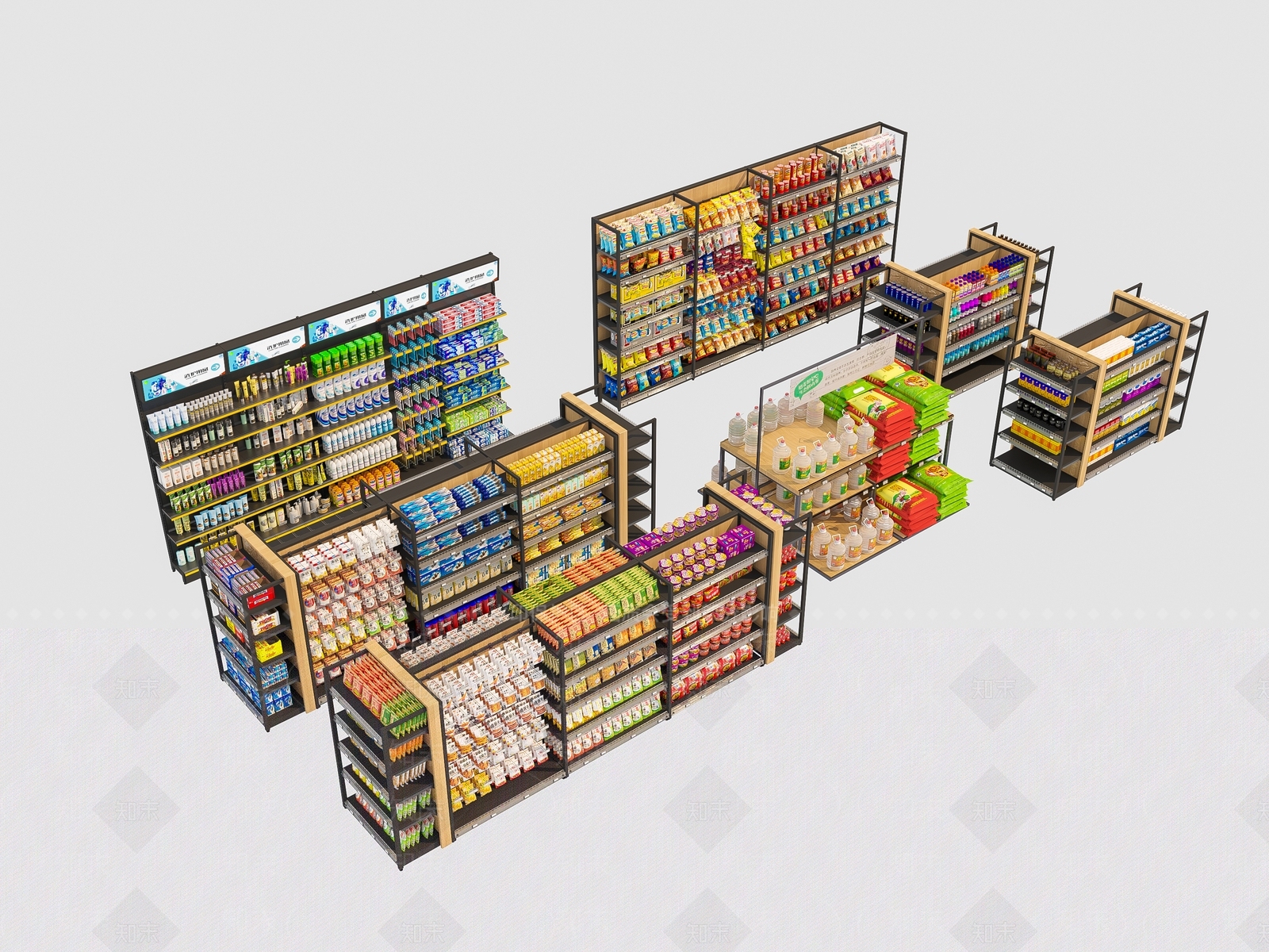 现代货架3D模型下载【ID:1133476065】