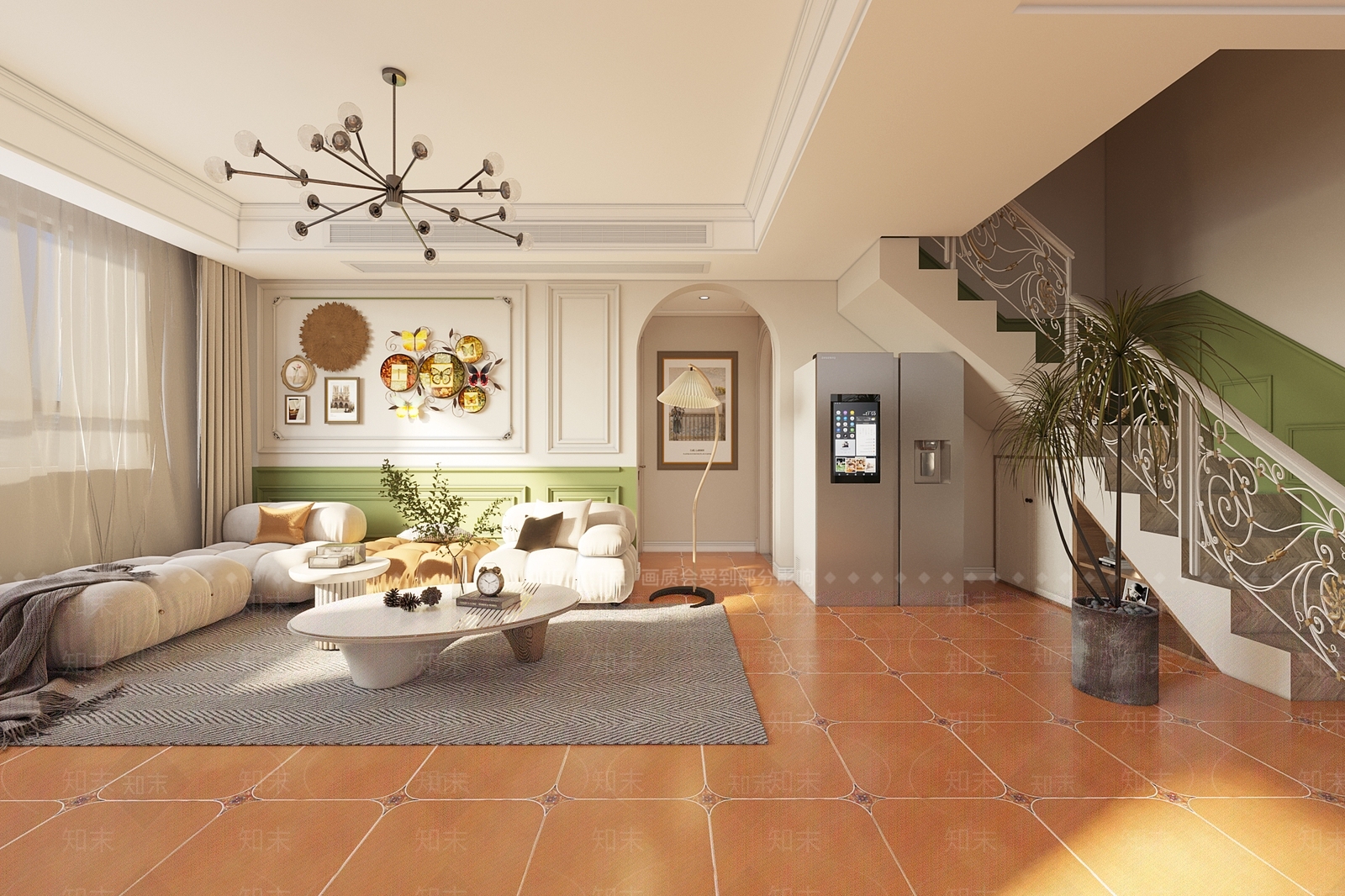 北欧田园客餐厅3D模型下载【ID:1133481417】