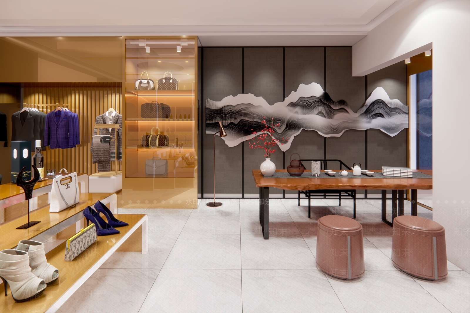 现代服装店SU模型下载【ID:1133688638】