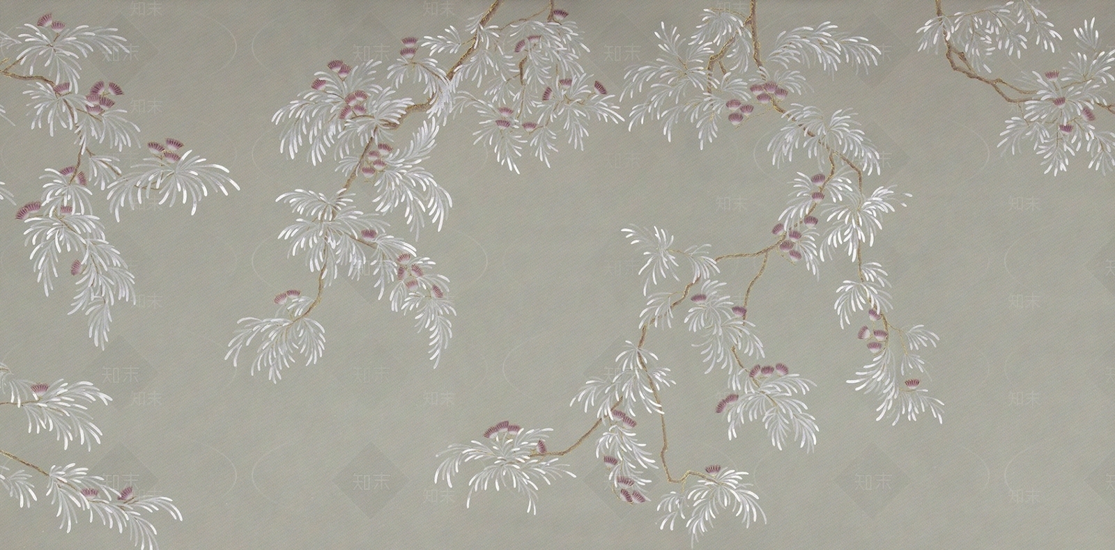 中式合欢树壁纸贴图下载【ID:1133487129】