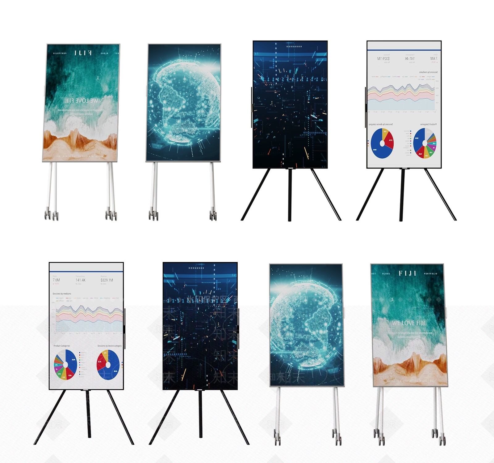 触摸屏电视机3D模型下载【ID:1133490676】