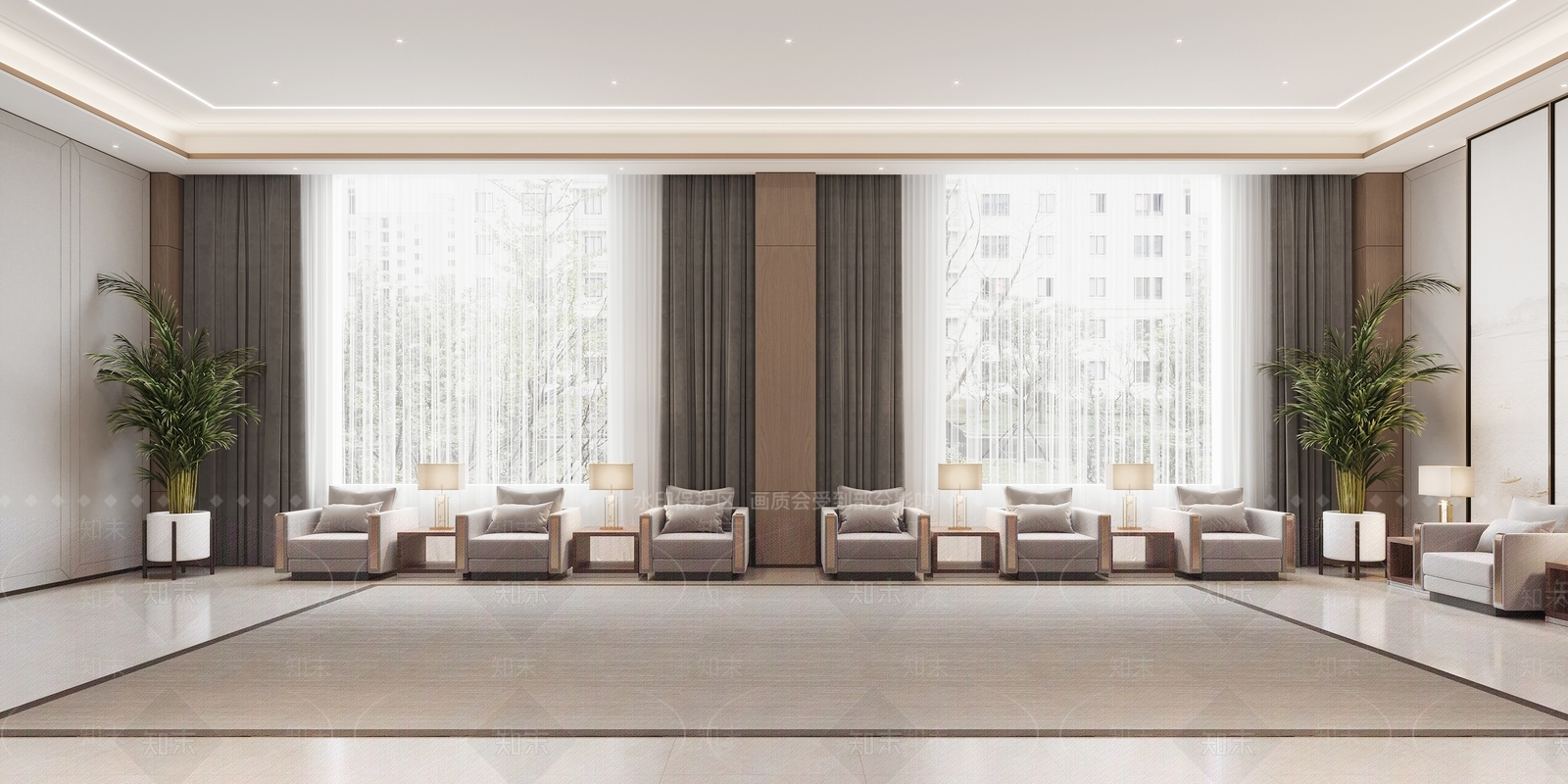 新中式会客厅3D模型下载【ID:1133497938】