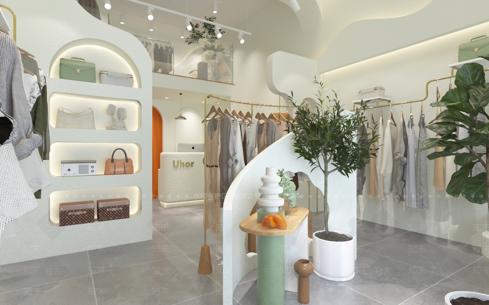 现代服装鞋店3D模型下载【ID:1133503595】