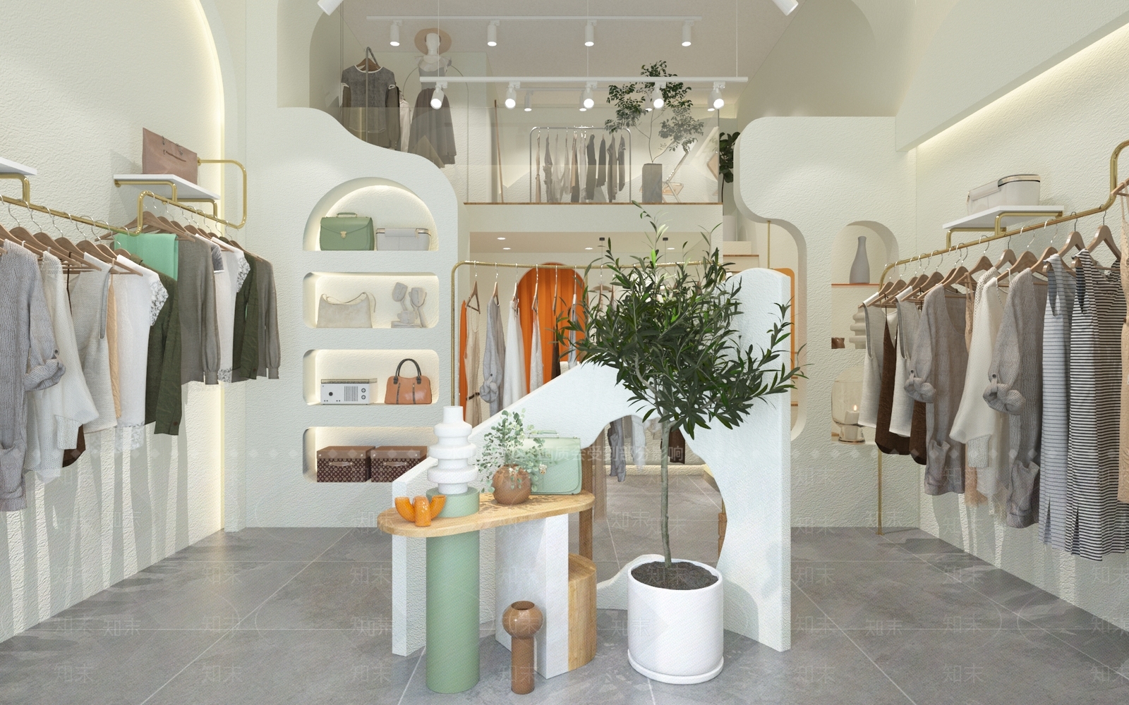 现代服装鞋店3D模型下载【ID:1133503595】