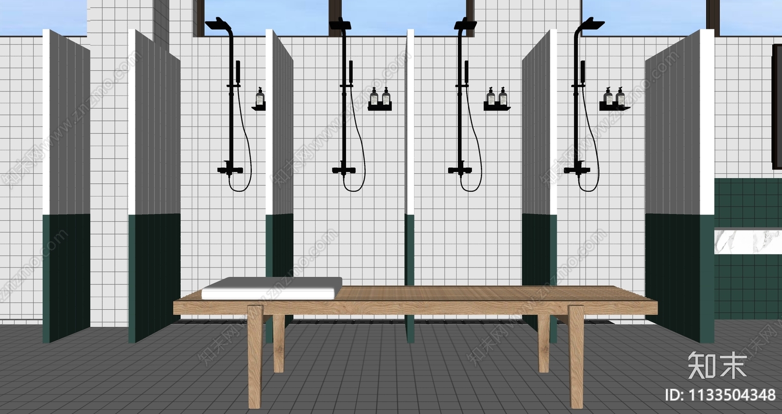 现代公共澡堂SU模型下载【ID:1133504348】