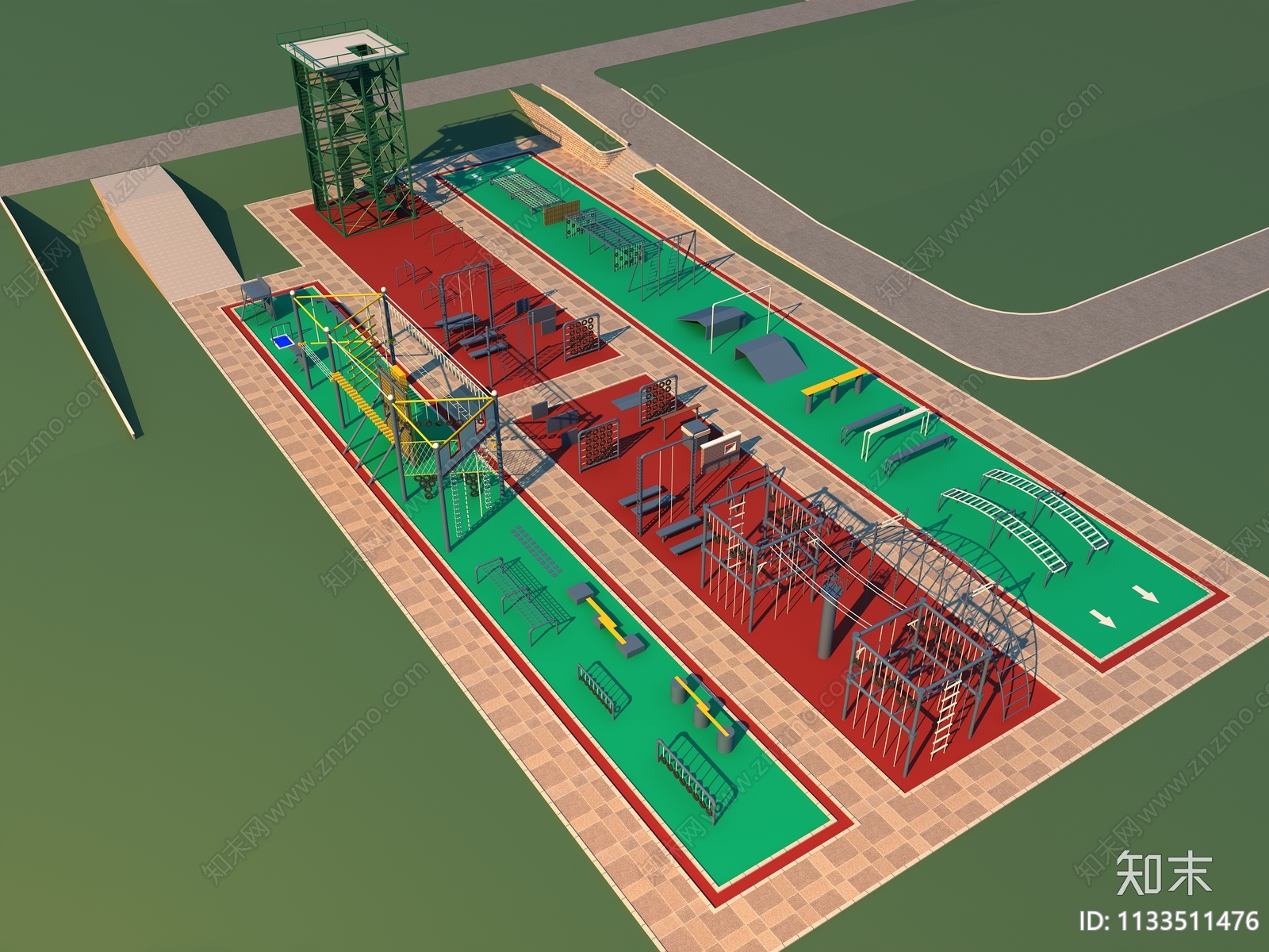 健身器材3D模型下载【ID:1133511476】